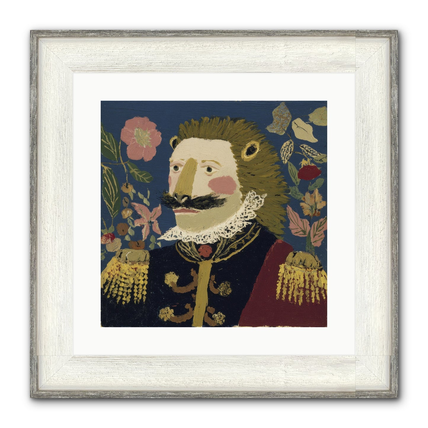 Language Of Flowers Framed Print - Driftwood White 16x16