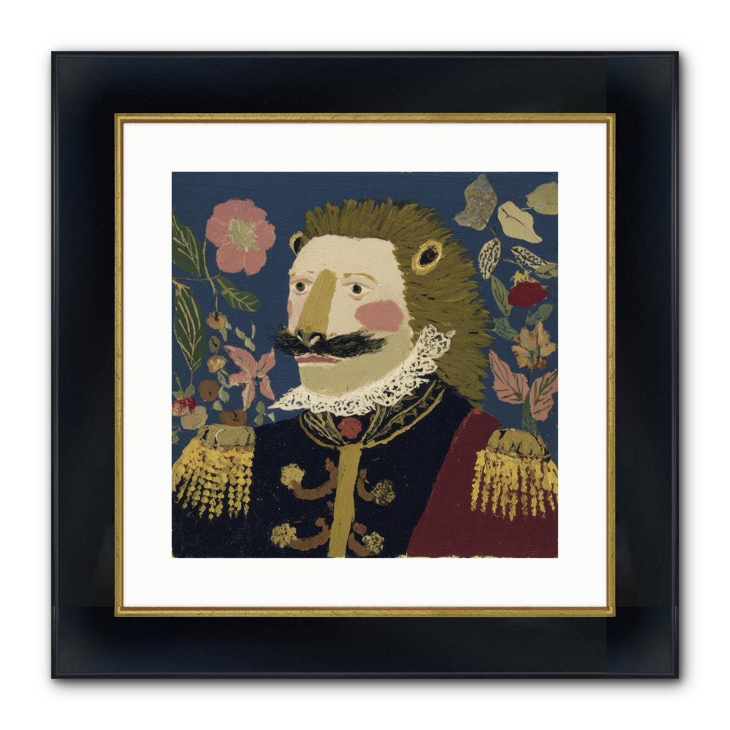 Language Of Flowers Framed Print - Wide Black w/Gold 16x16