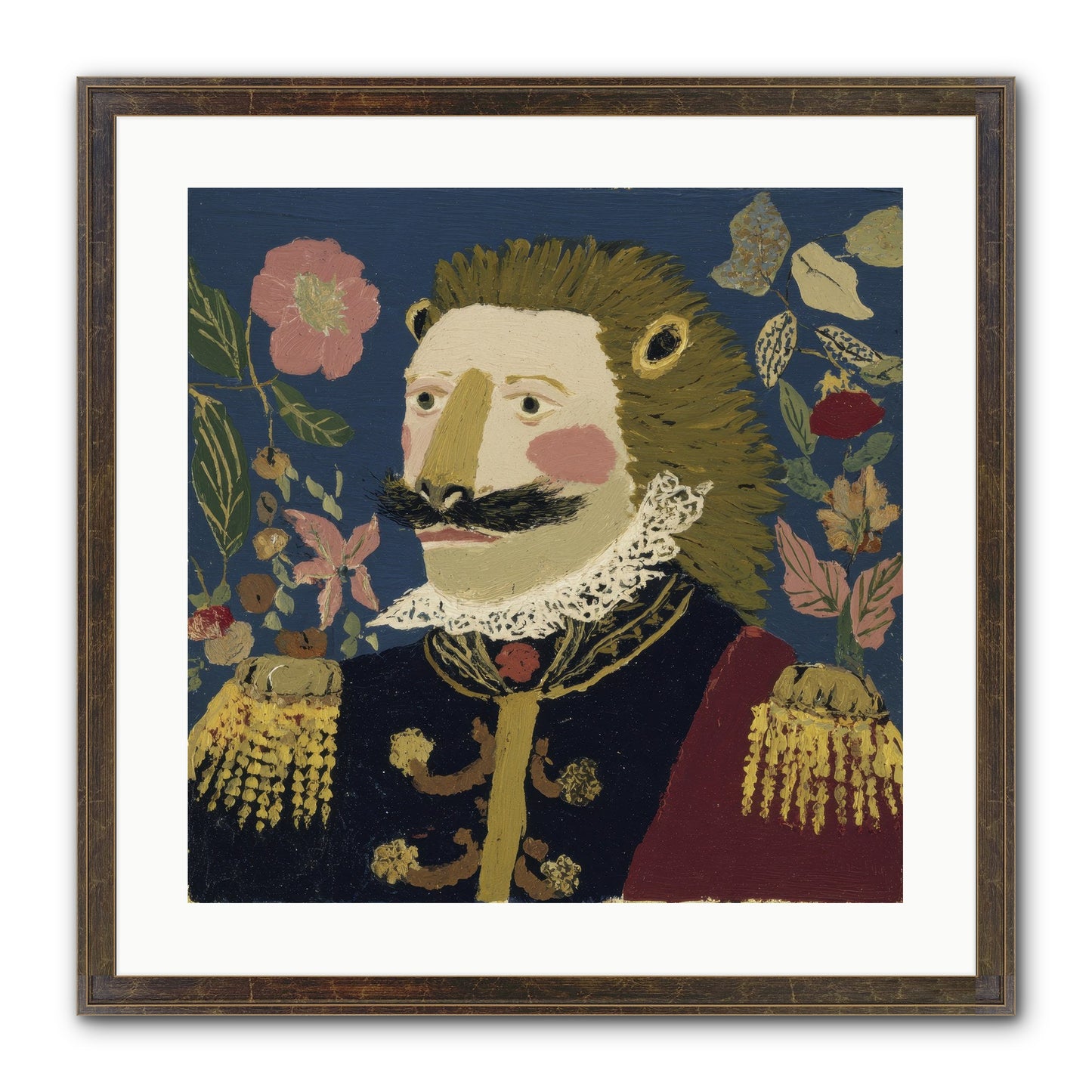 Language Of Flowers Framed Print - Slimwoods Black/Gold 20x20