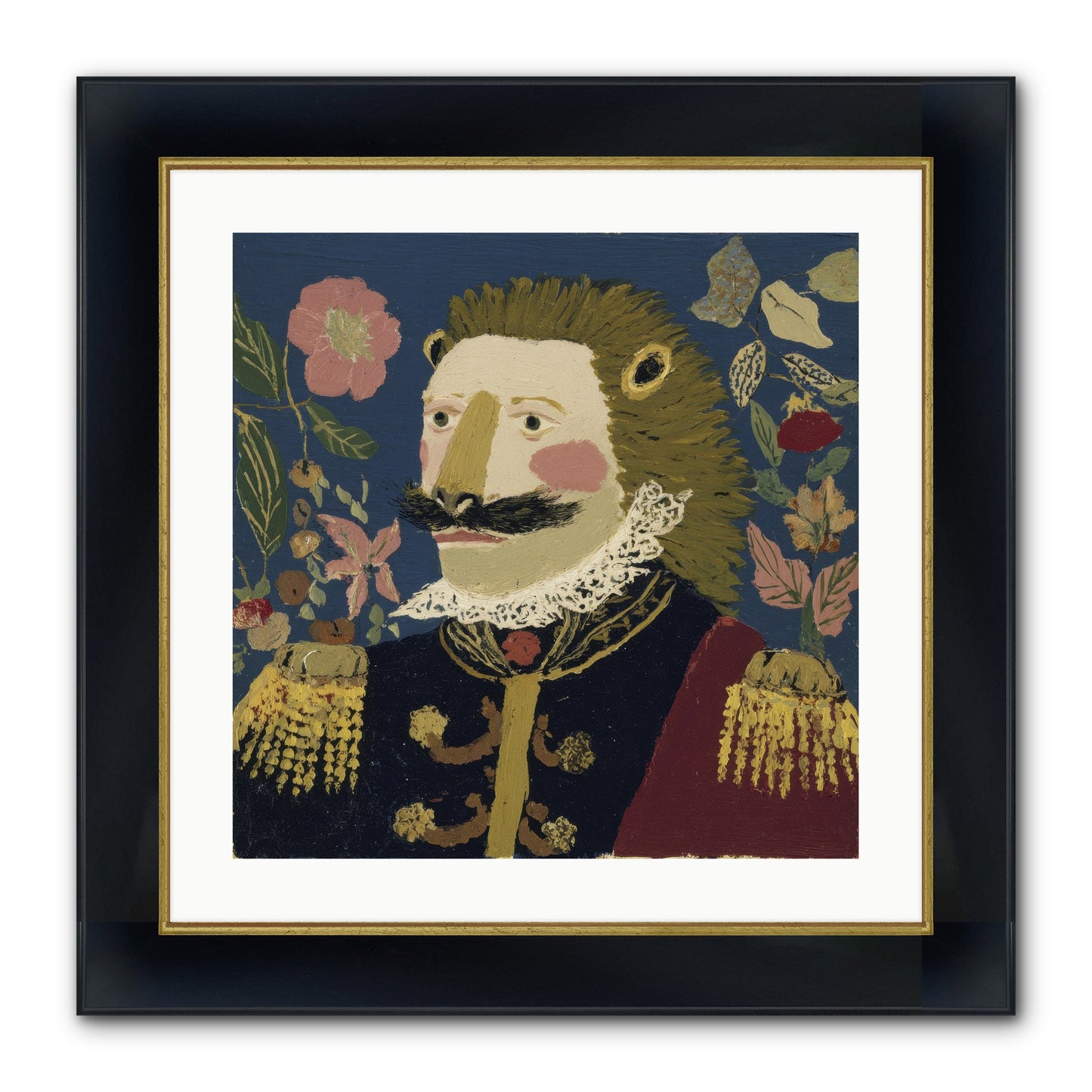 Language Of Flowers Framed Print - Wide Black w/Gold 20x20