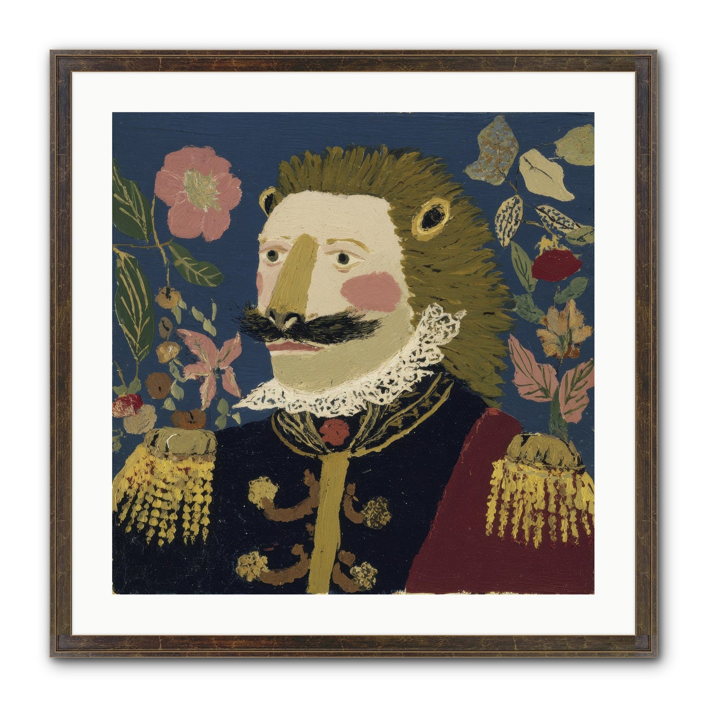 Language Of Flowers Framed Print - Slimwoods Black/Gold 24x24