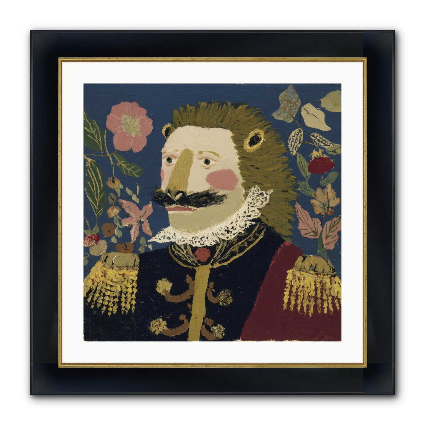 Language Of Flowers Framed Print - Wide Black w/Gold 24x24