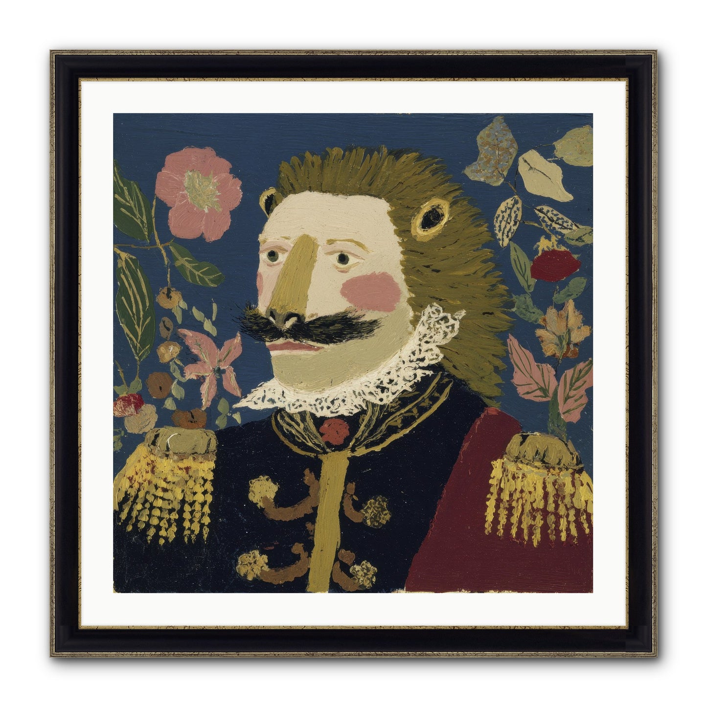 Language Of Flowers Framed Print - Black & Gold 30x30
