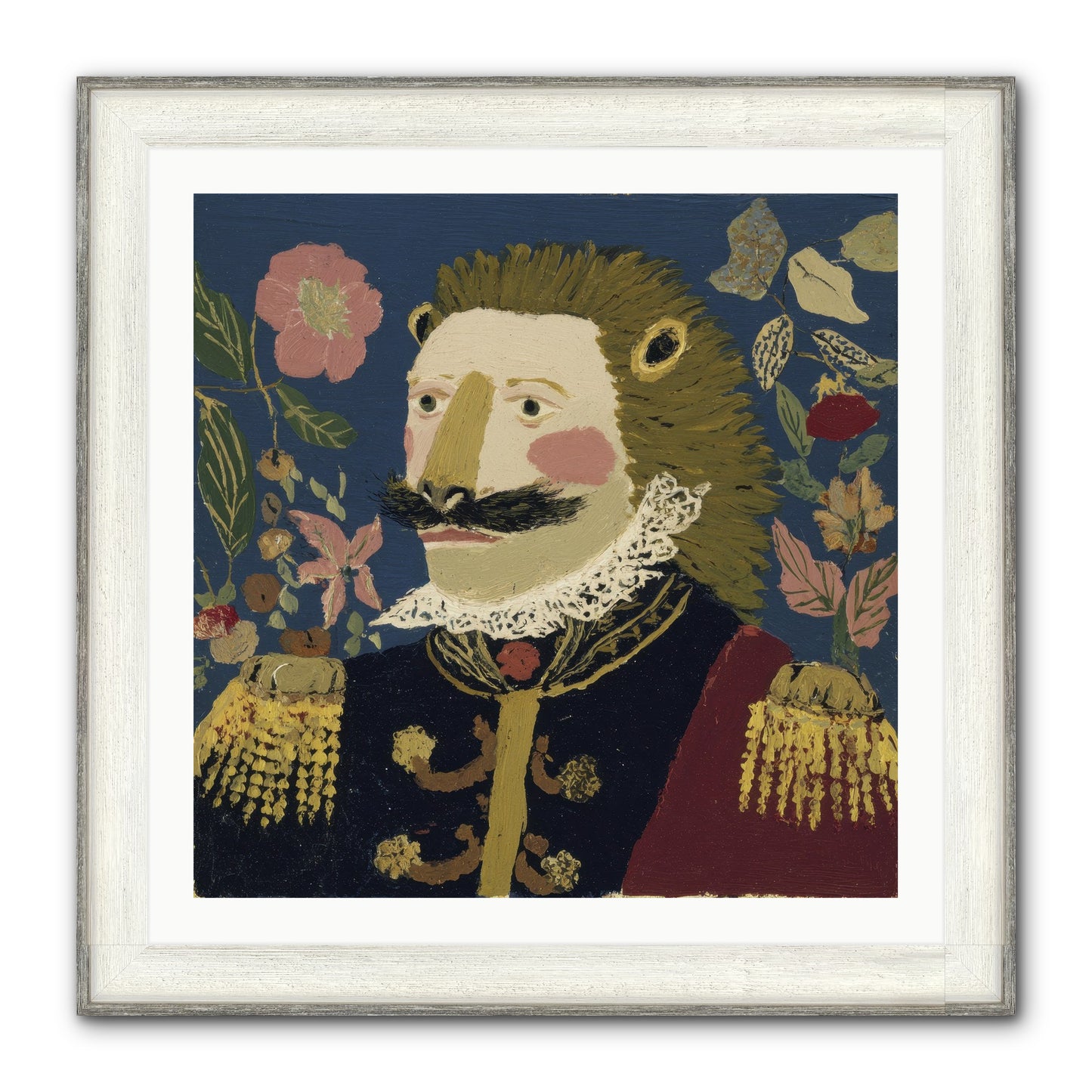 Language Of Flowers Framed Print - Driftwood White 30x30