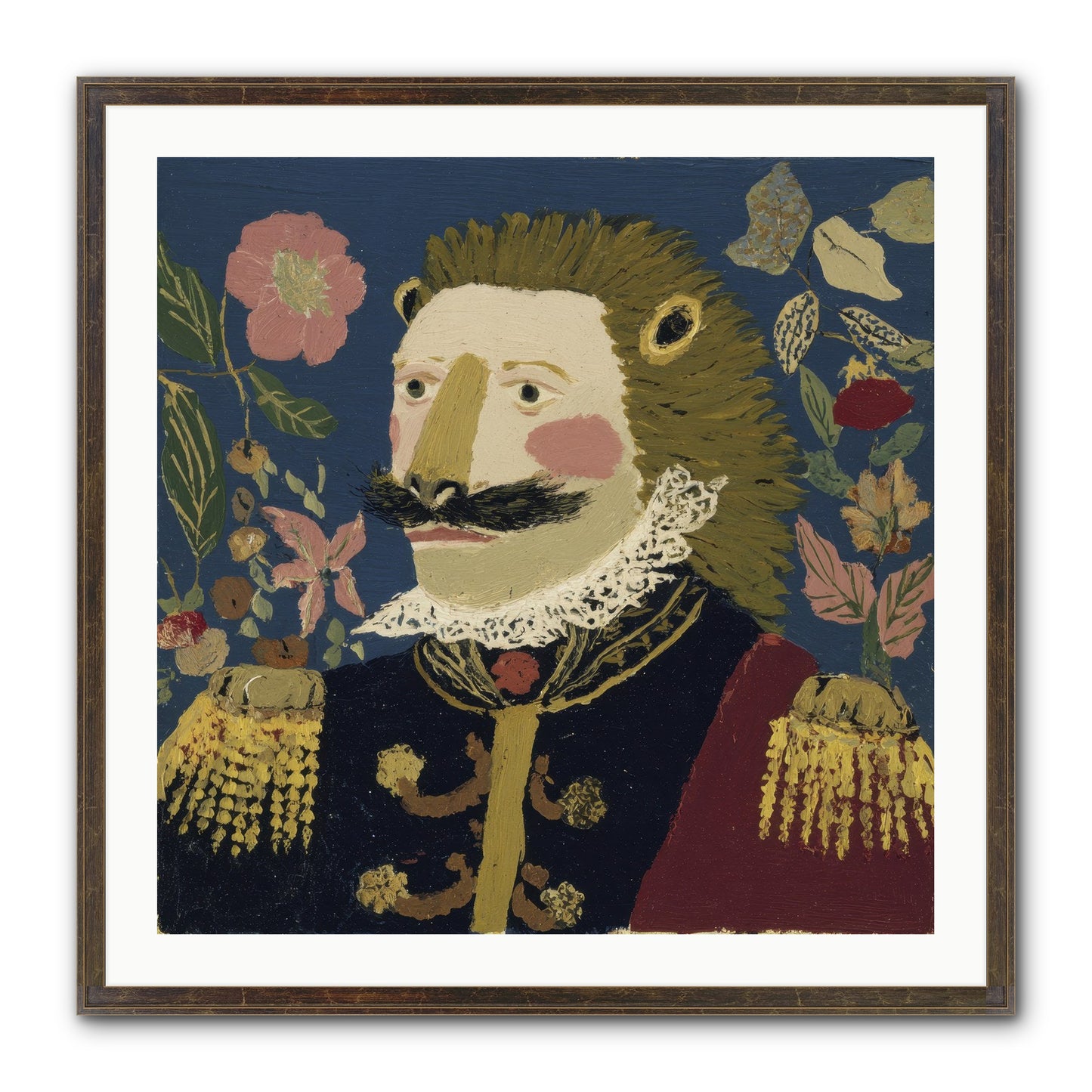 Language Of Flowers Framed Print - Slimwoods Black/Gold 30x30