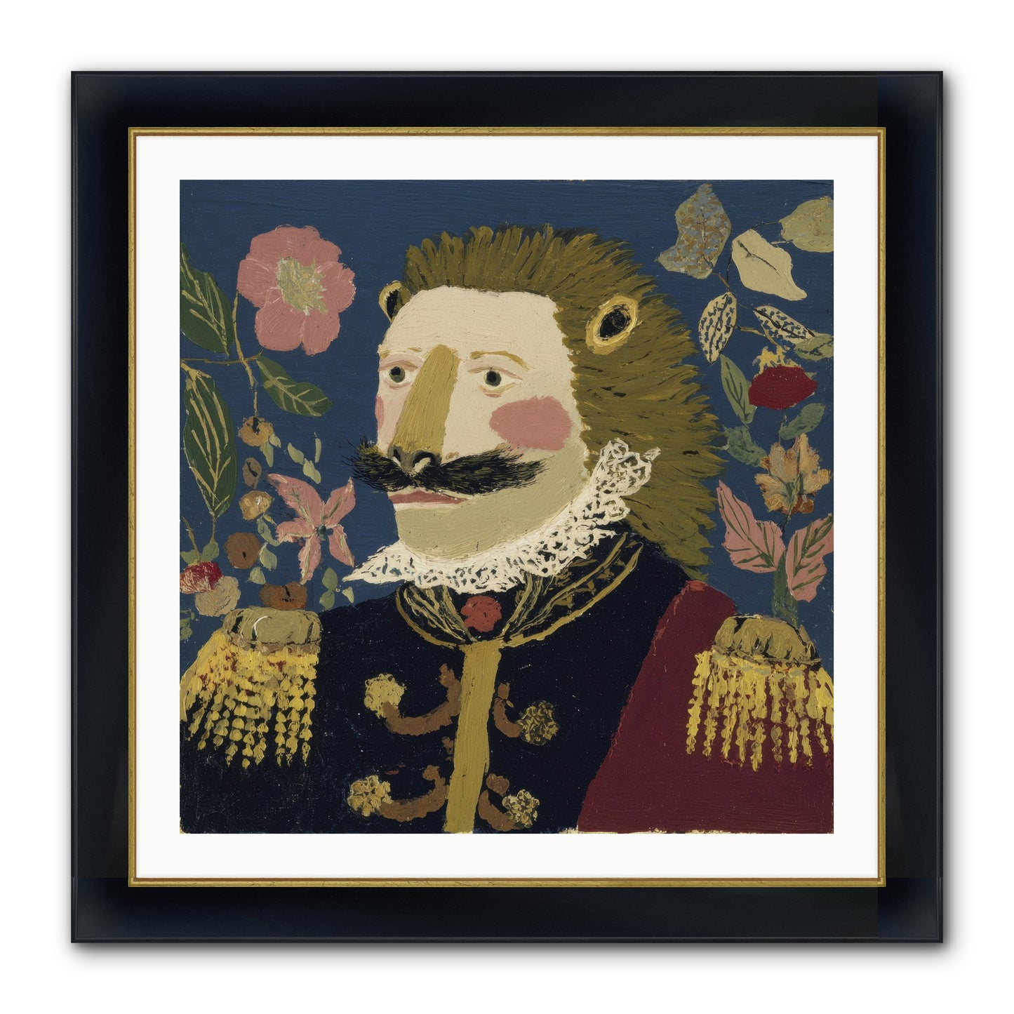 Language Of Flowers Framed Print - Wide Black w/Gold 30x30