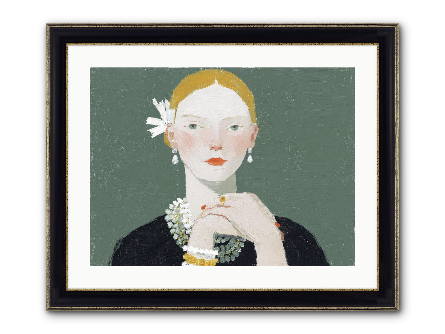 Language Of Light Framed Print - Black & Gold 24x18