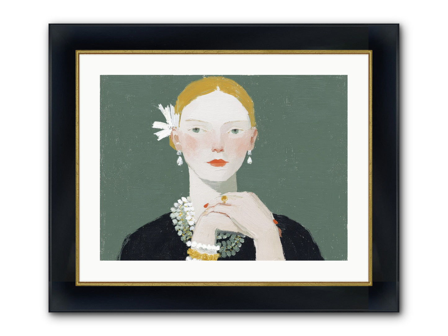 Language Of Light Framed Print - Wide Black w/Gold 24x18