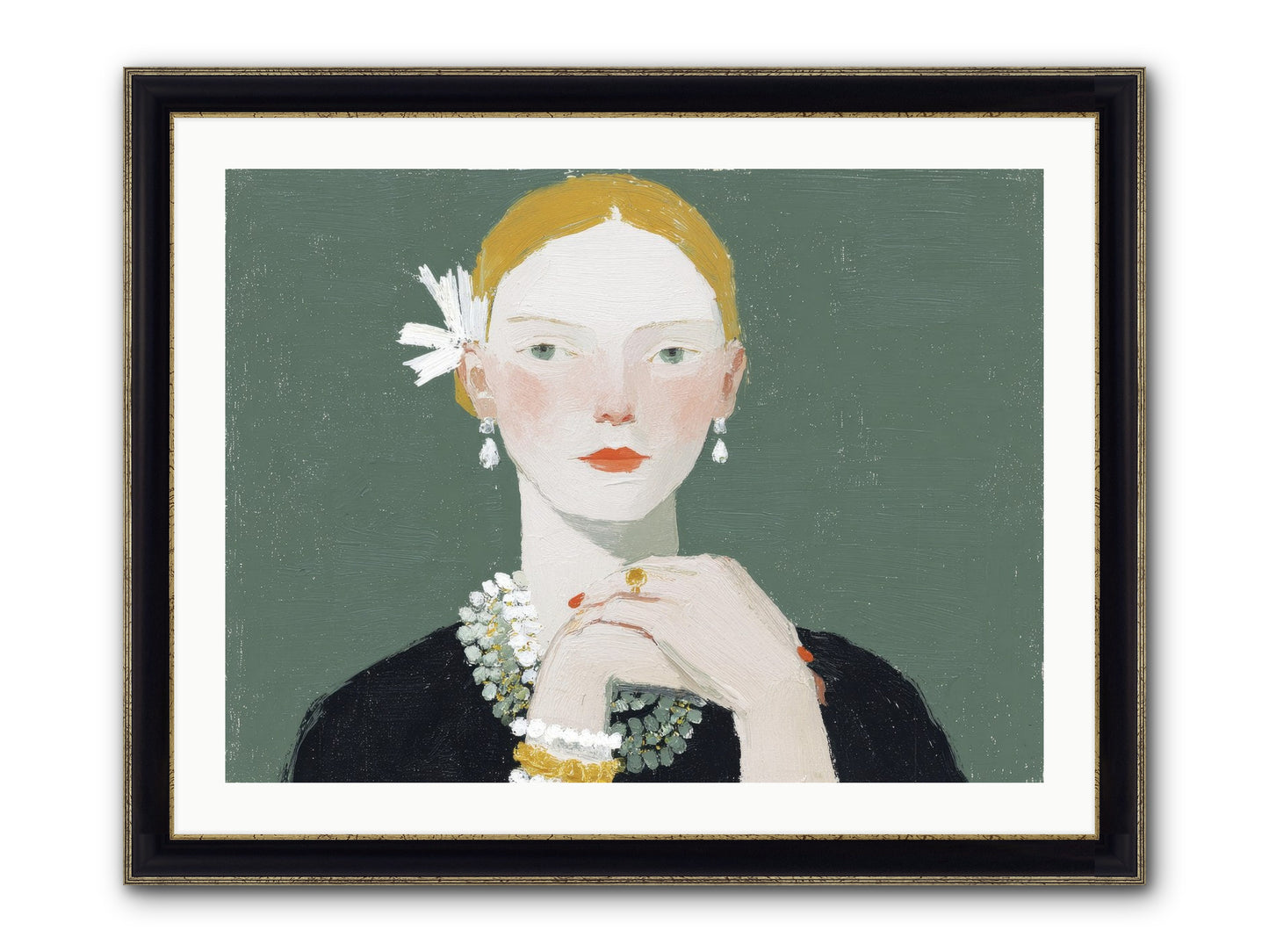 Language Of Light Framed Print - Black & Gold 32x24