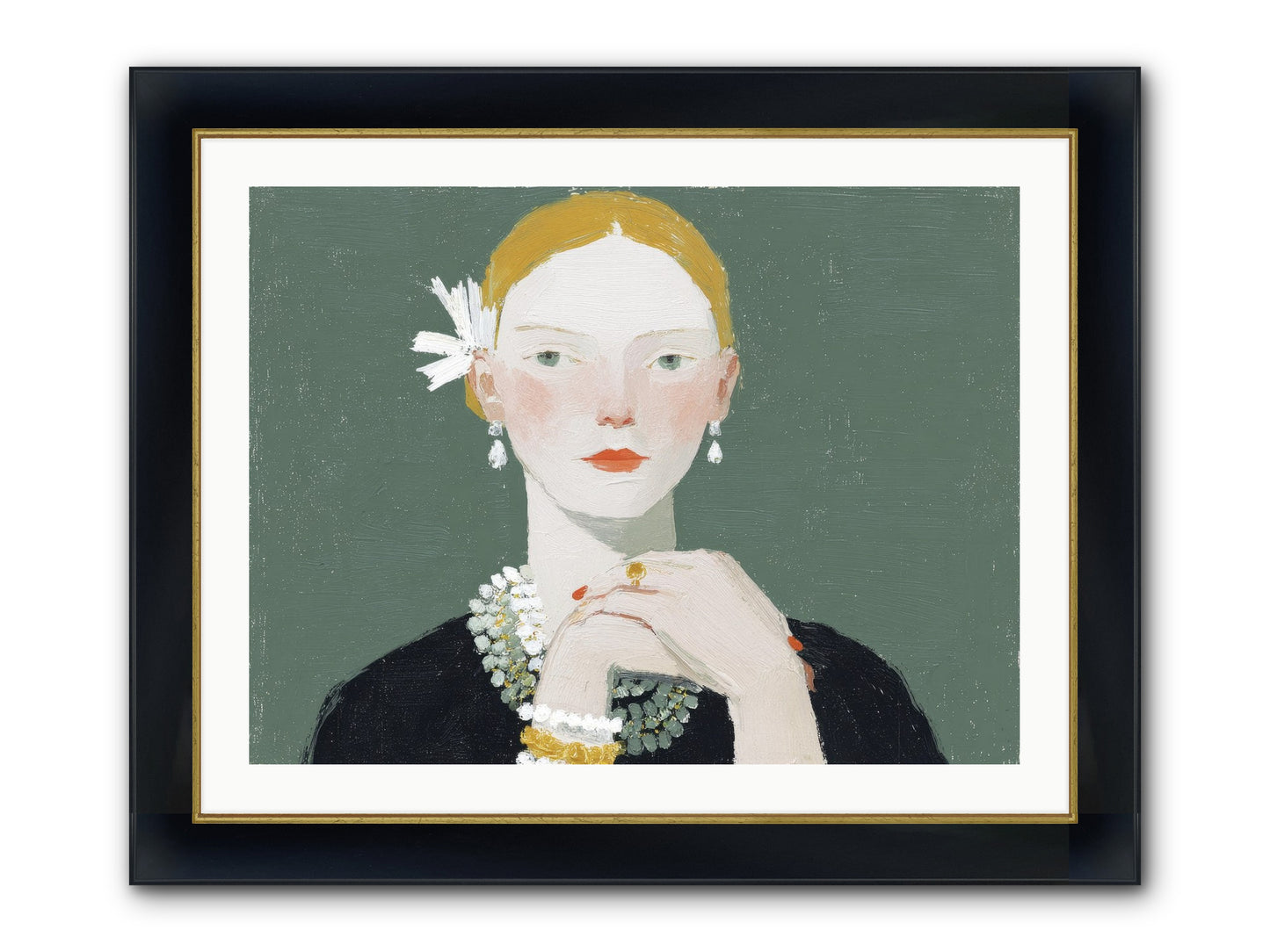 Language Of Light Framed Print - Wide Black w/Gold 32x24