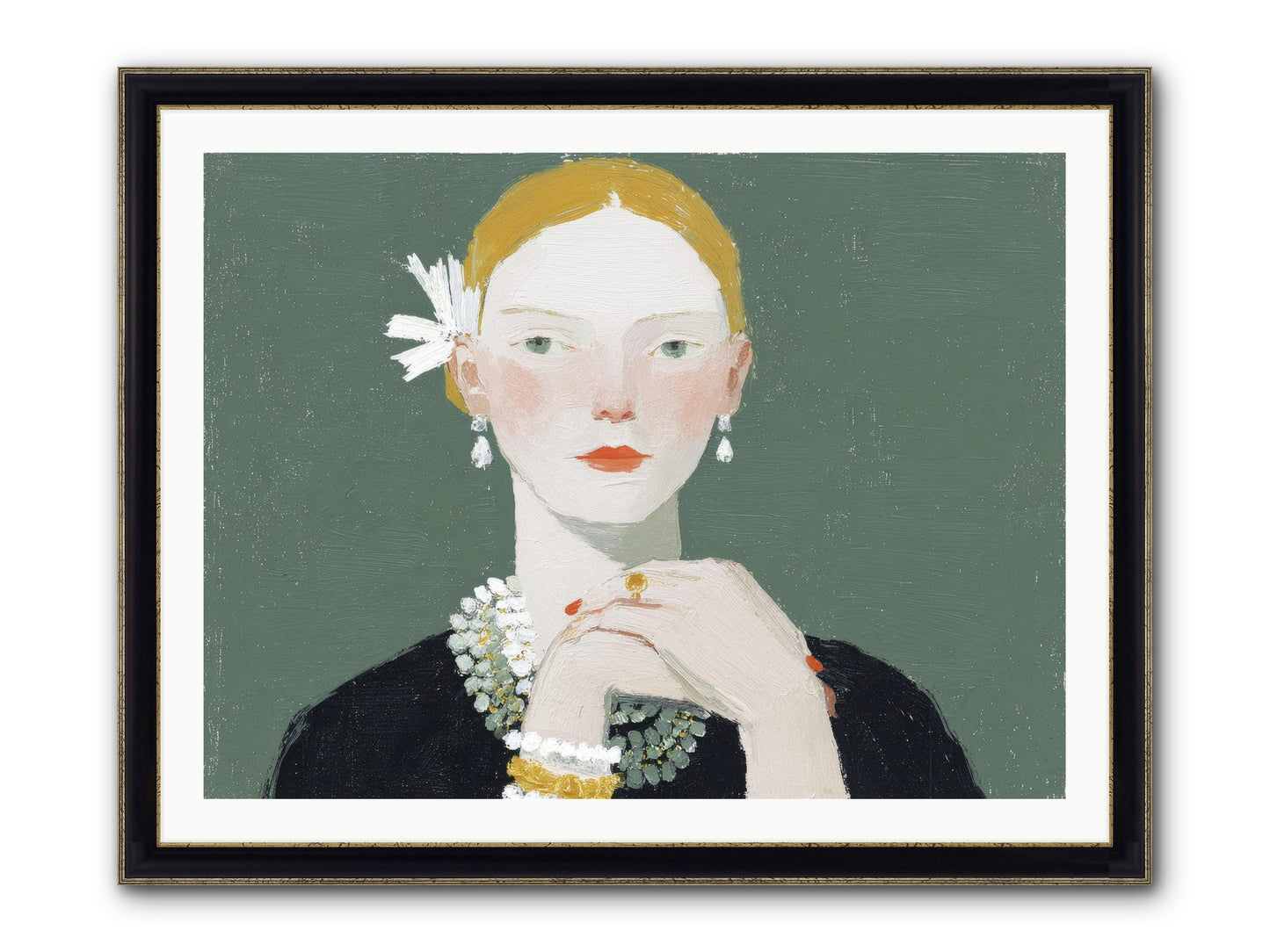 Language Of Light Framed Print - Black & Gold 40x30