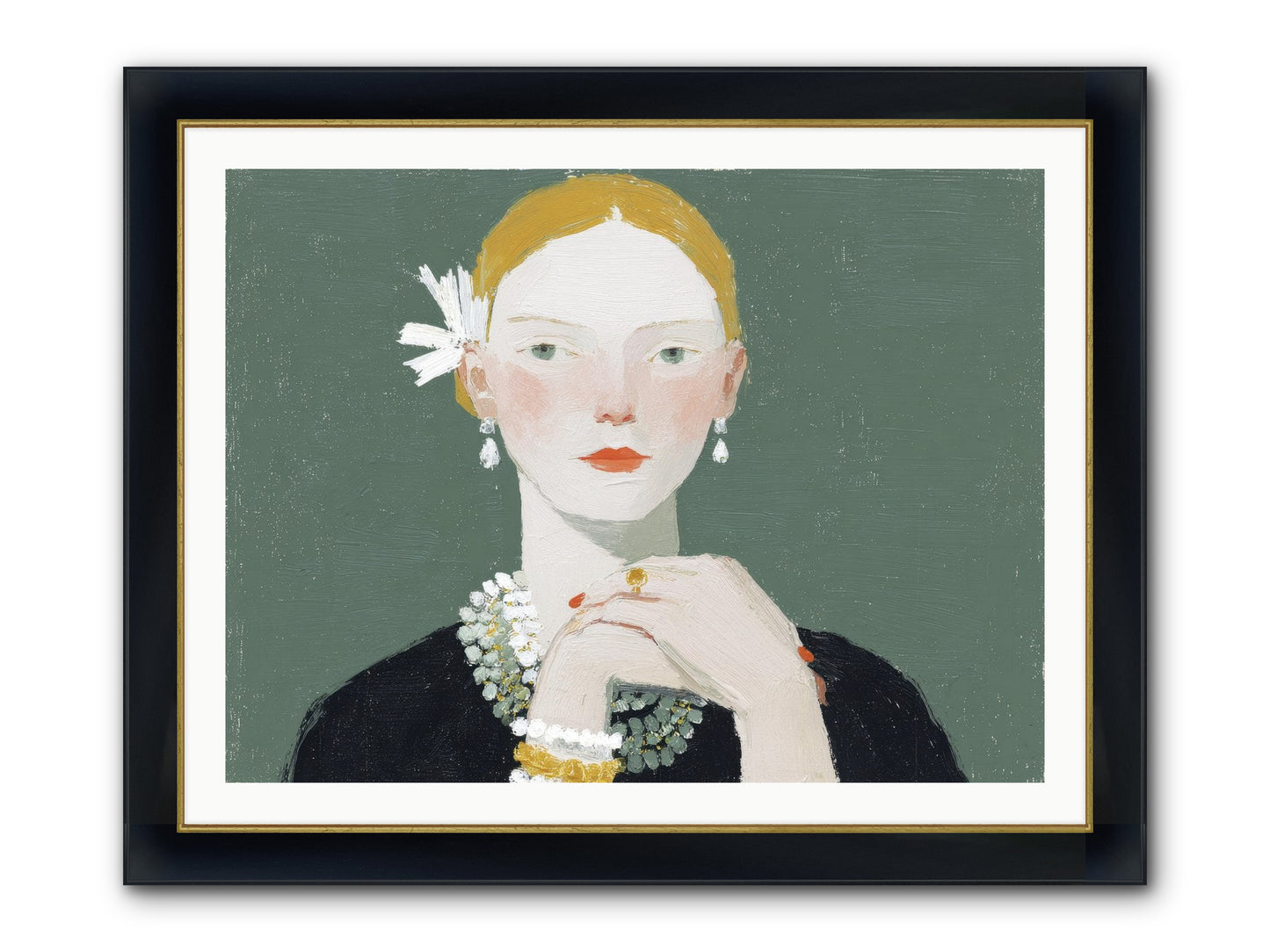 Language Of Light Framed Print - Wide Black w/Gold 40x30