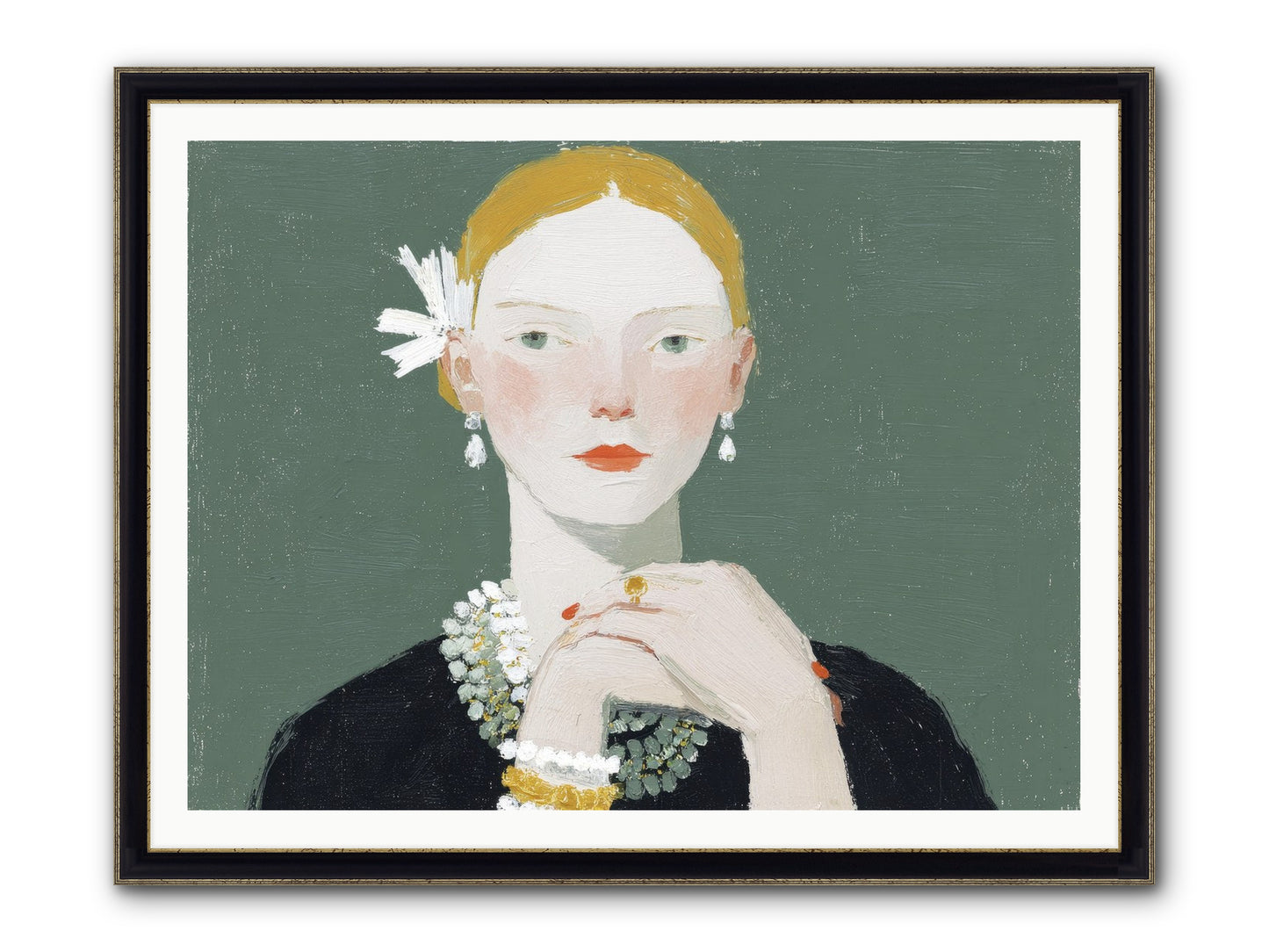 Language Of Light Framed Print - Black & Gold 48x36