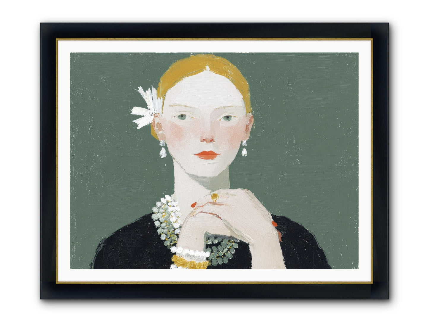 Language Of Light Framed Print - Wide Black w/Gold 48x36