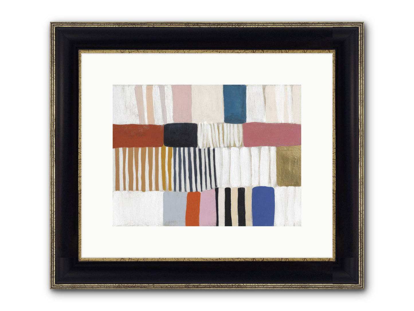 Lantern Swell Framed Print - Black & Gold 12x9