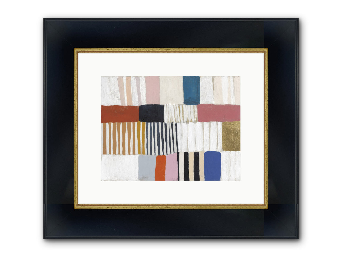 Lantern Swell Framed Print - Wide Black w/Gold 12x9