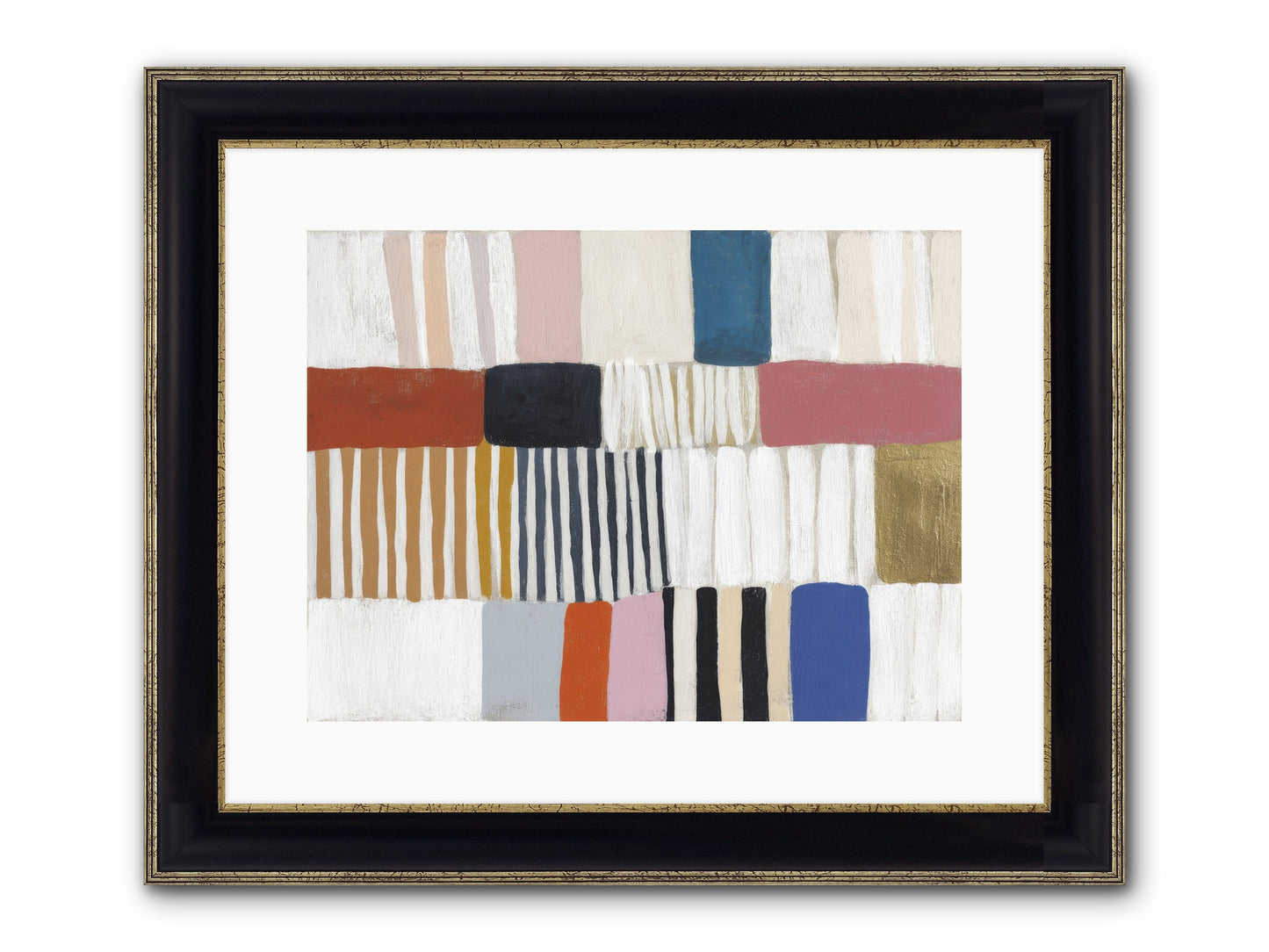Lantern Swell Framed Print - Black & Gold 16x12