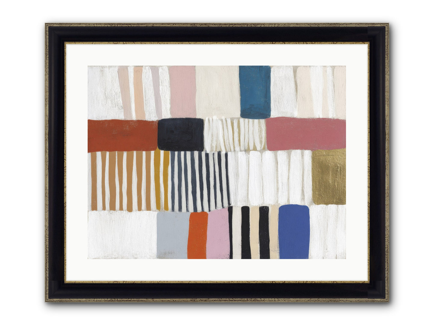 Lantern Swell Framed Print - Black & Gold 24x18