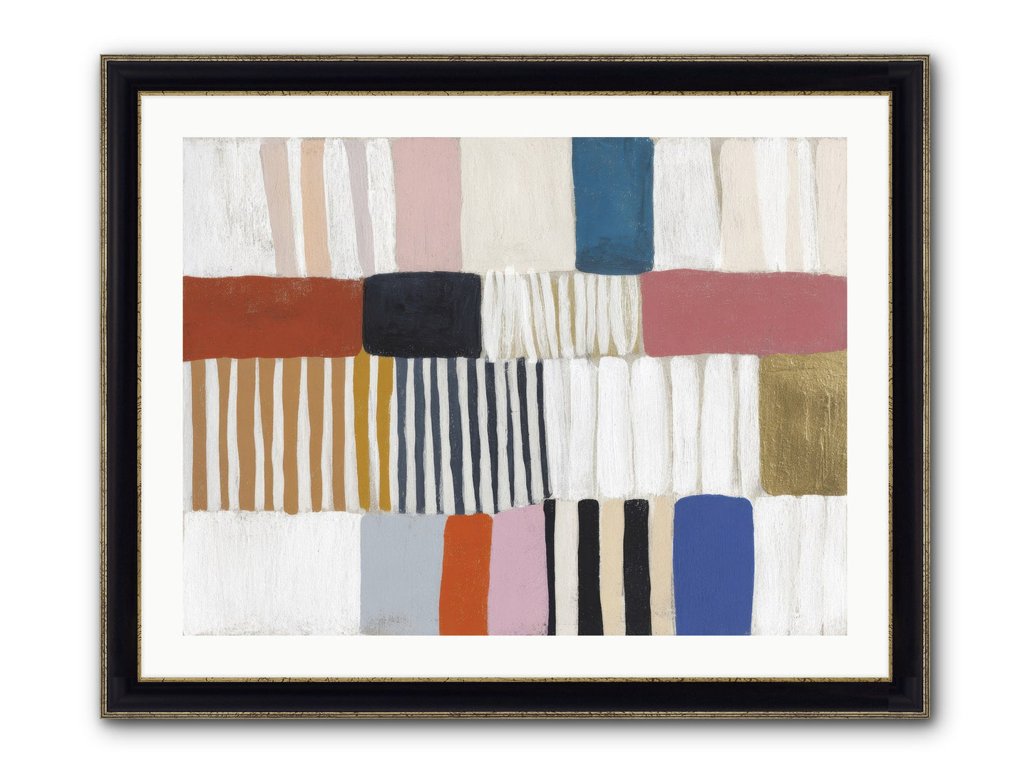 Lantern Swell Framed Print - Black & Gold 32x24