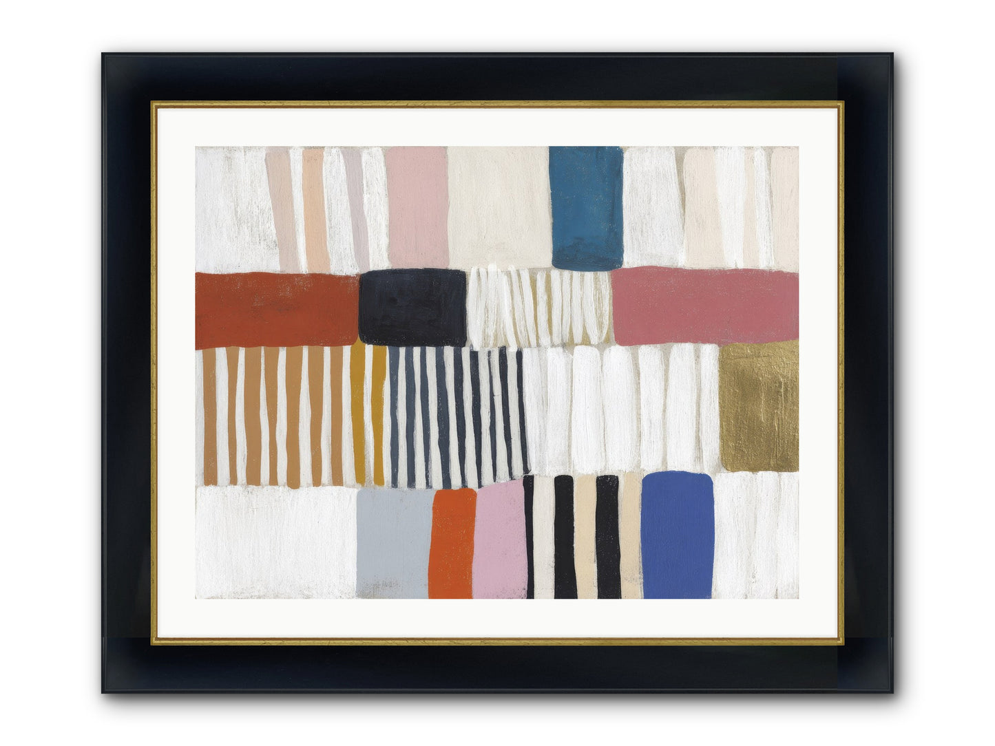 Lantern Swell Framed Print - Wide Black w/Gold 32x24