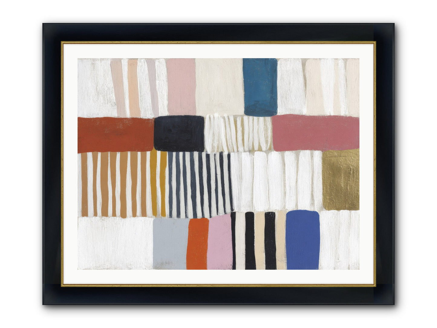 Lantern Swell Framed Print - Wide Black w/Gold 40x30