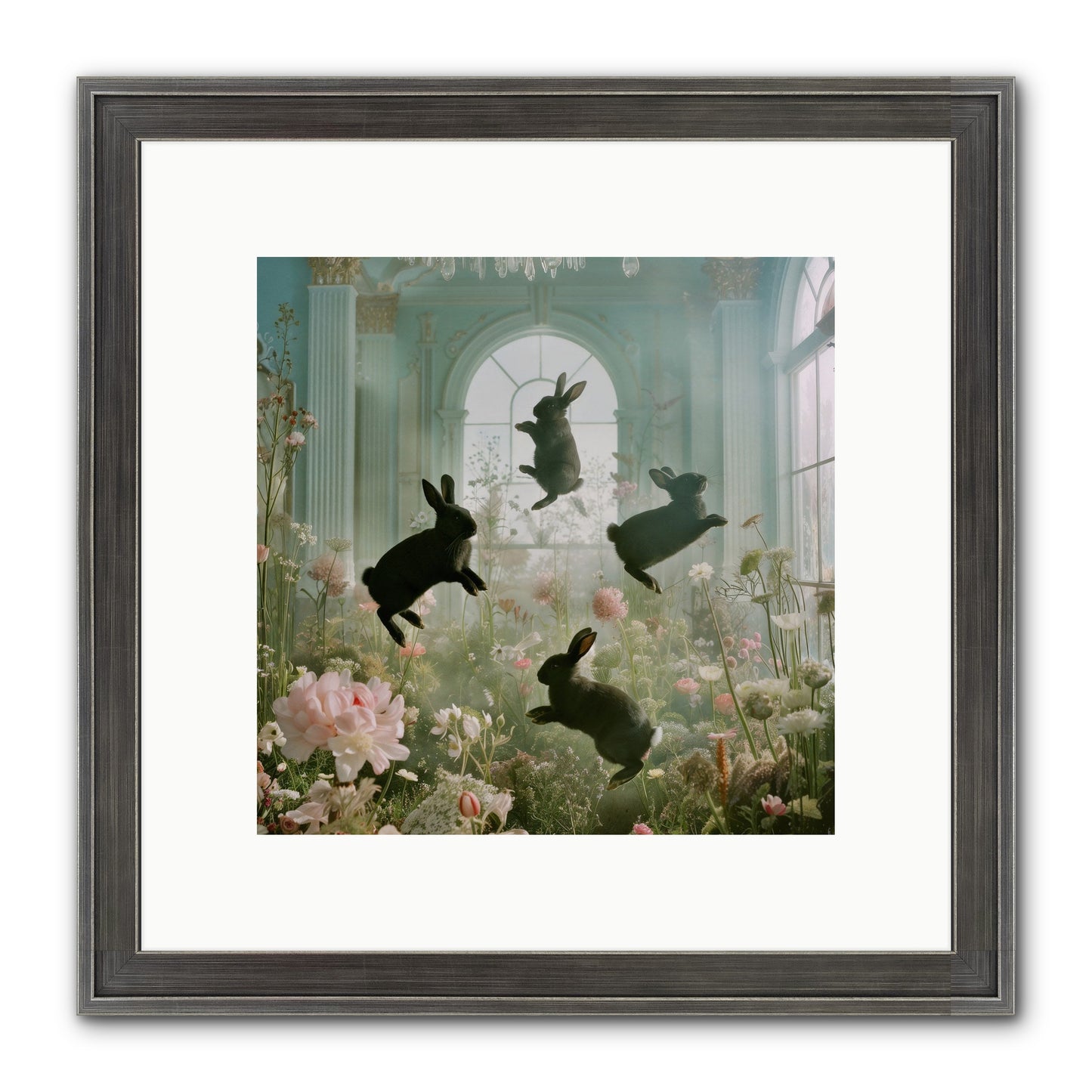 Lapin Noir Fantasia Framed Print - Slimwoods Black/Silver 10x10