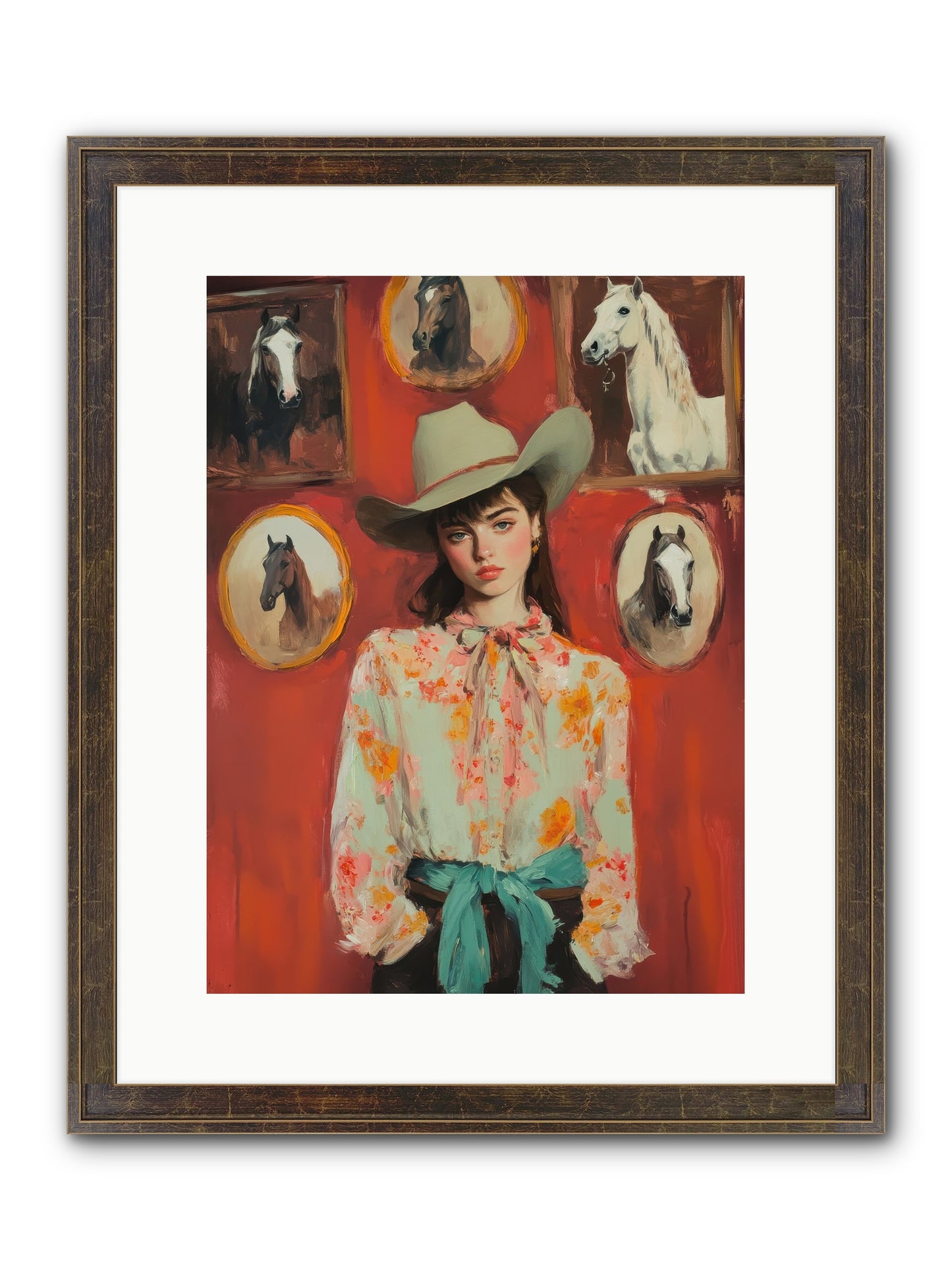 Lariat Legend Framed Print - Slimwoods Black/Gold 12x16