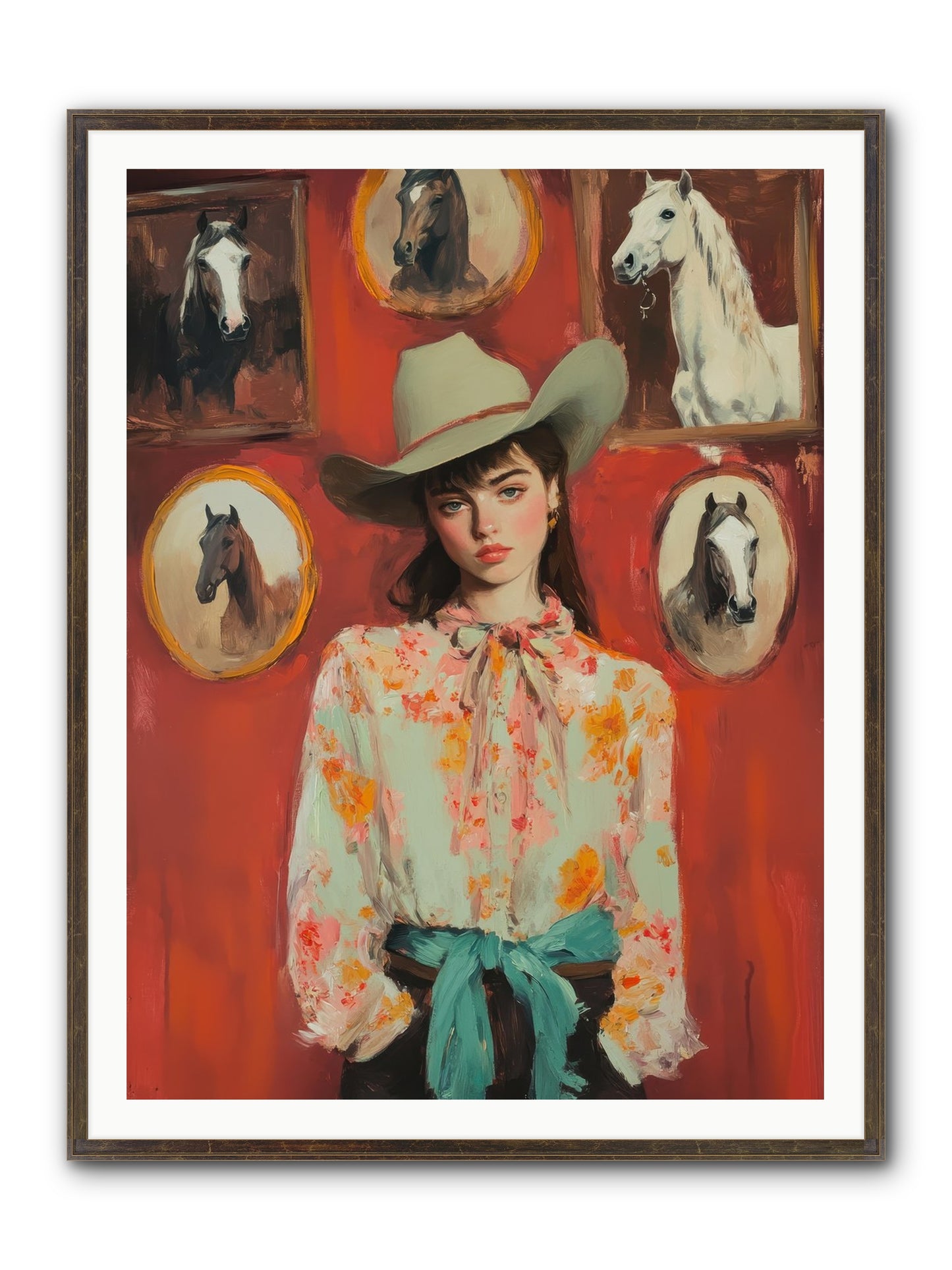 Lariat Legend Framed Print - Slimwoods Black/Gold 36x48