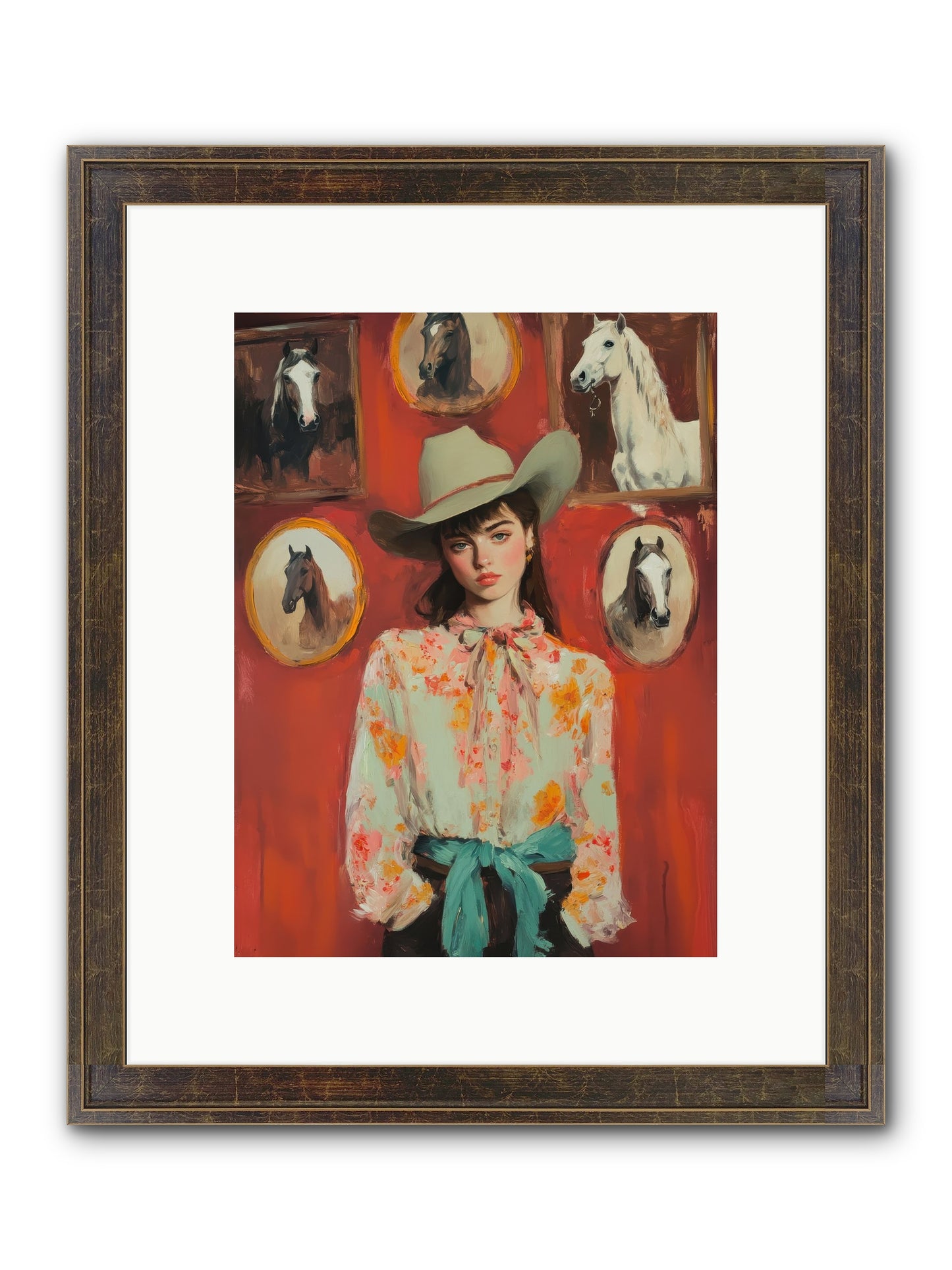 Lariat Legend Framed Print - Slimwoods Black/Gold 9x12