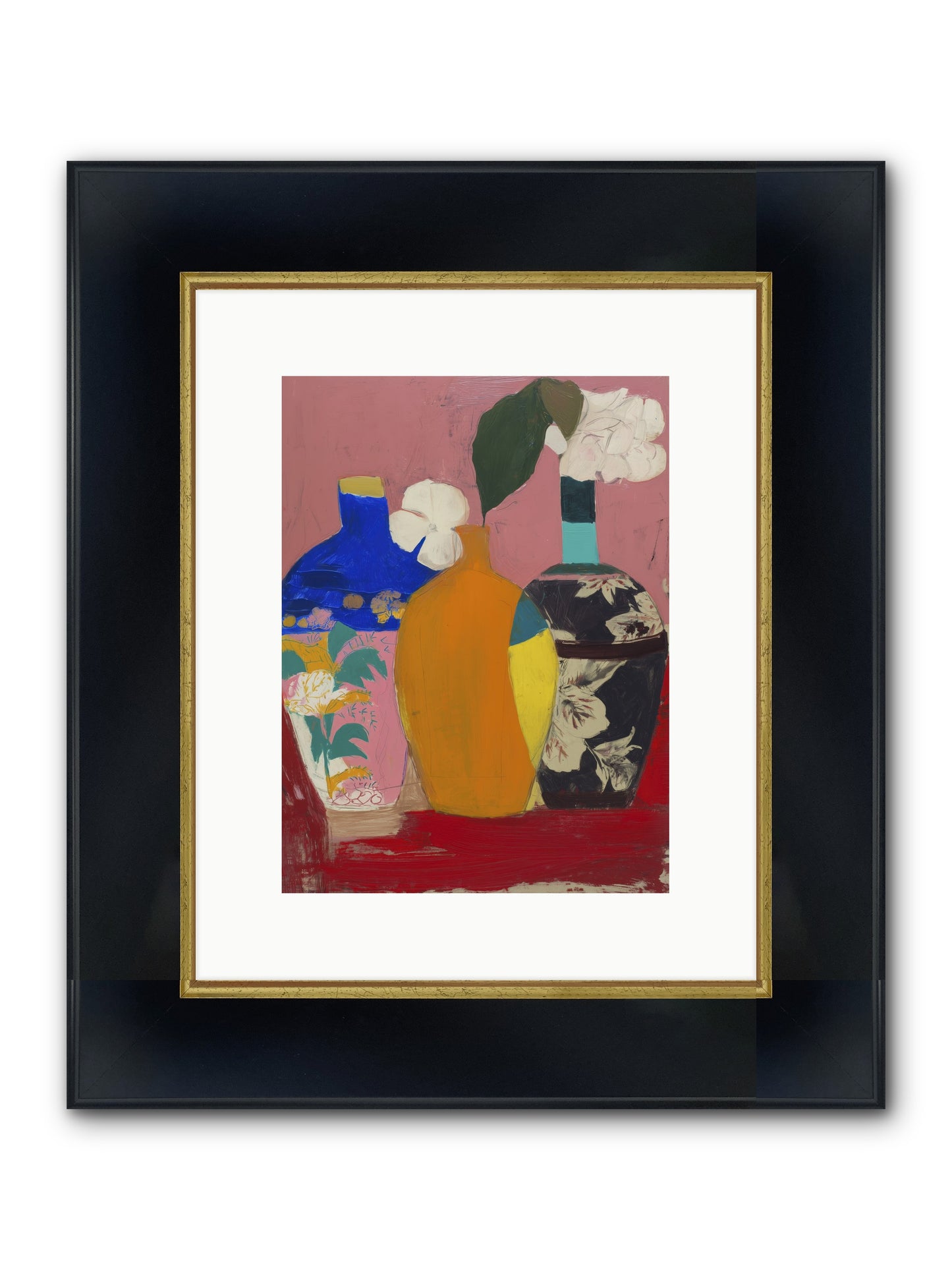 Larksong Framed Print - Wide Black w/Gold 9x12