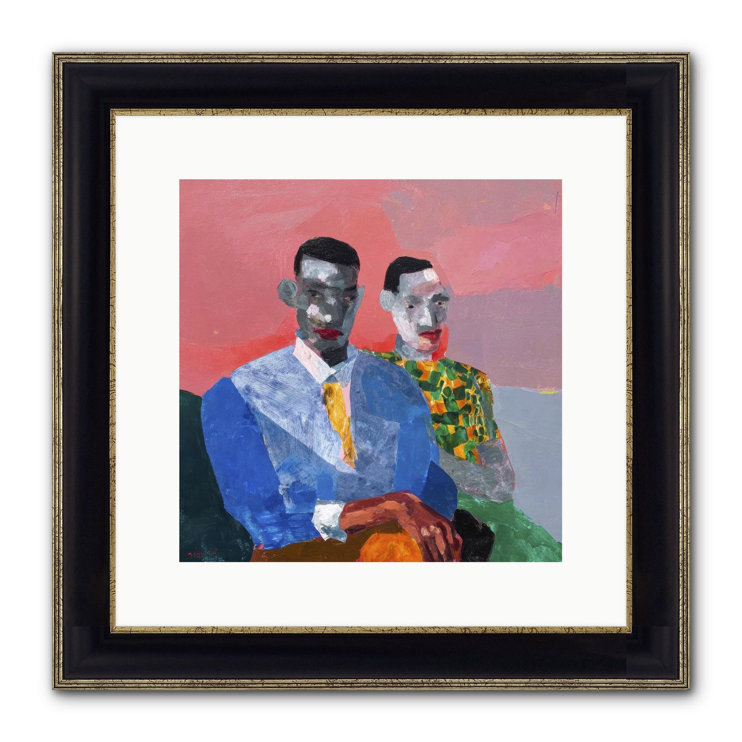 Last Honest Companion Framed Print - Black & Gold 12x12