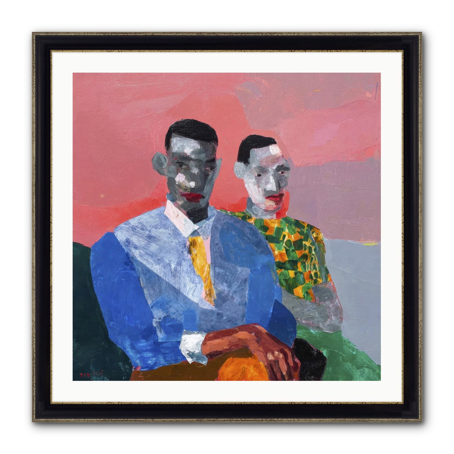 Last Honest Companion Framed Print - Black & Gold 30x30