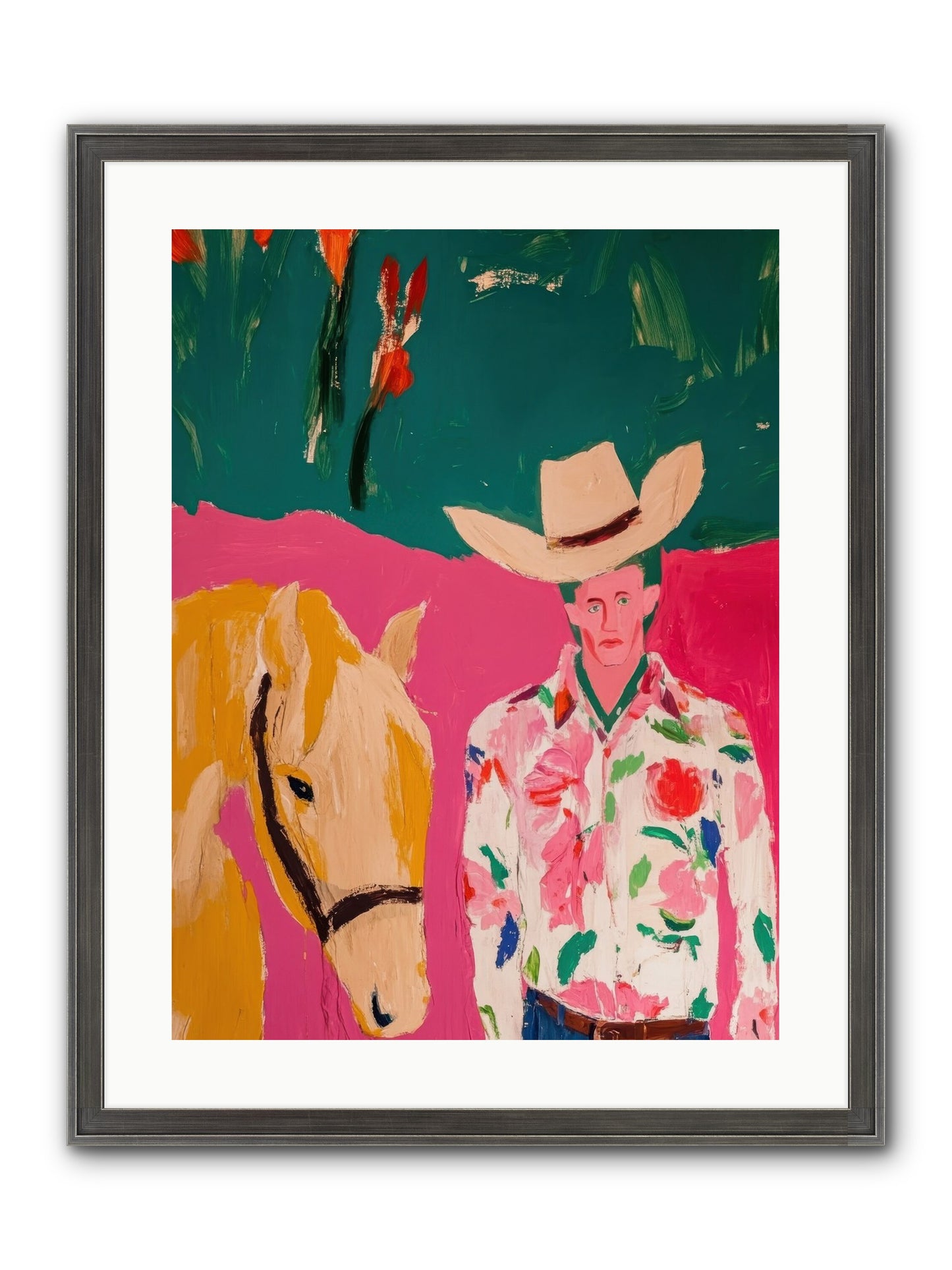 Last Lasso Framed Print - Slimwoods Black/Silver 18x24
