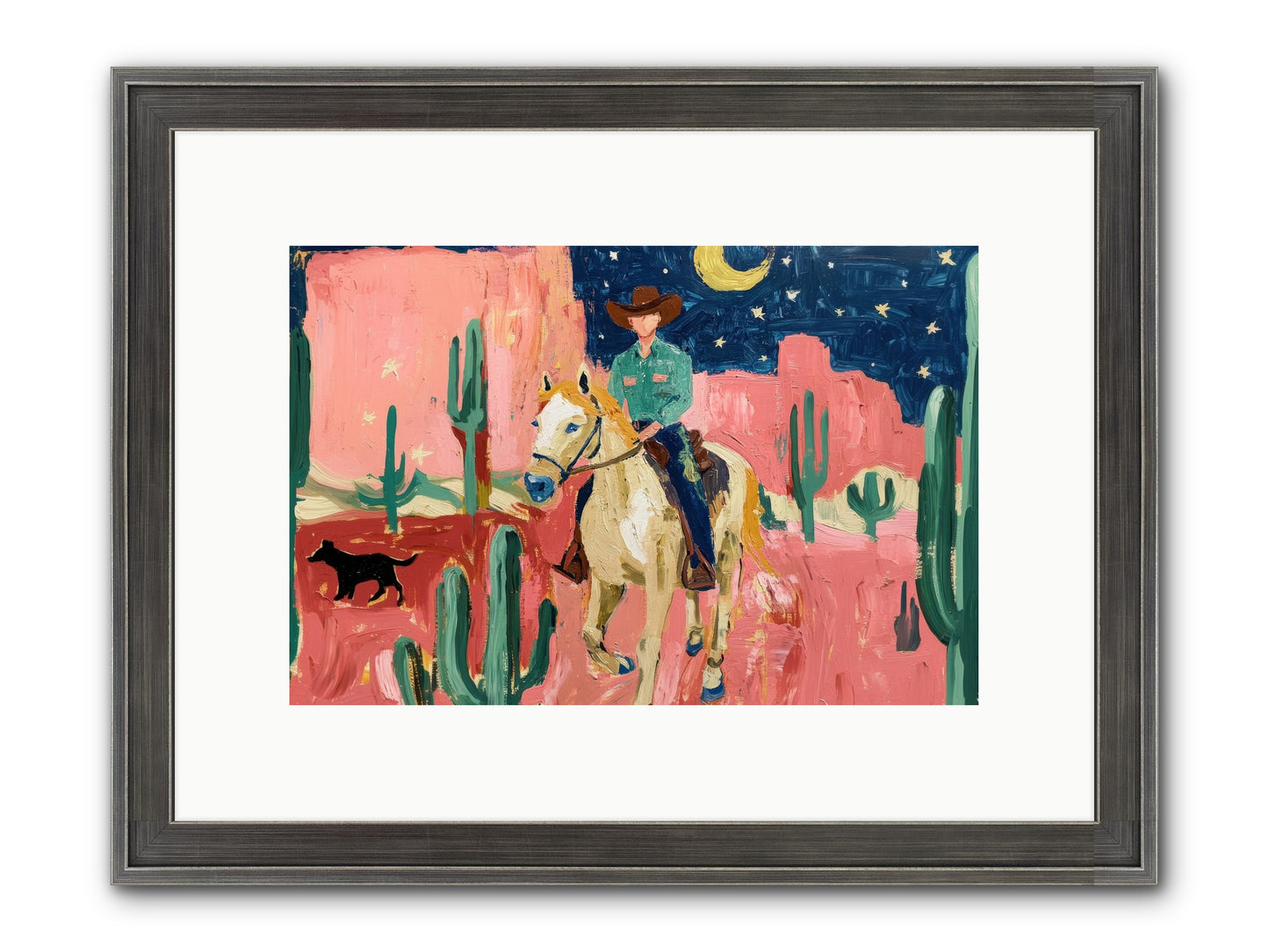 Last Roundup Framed Print - Slimwoods Black/Silver 12x8