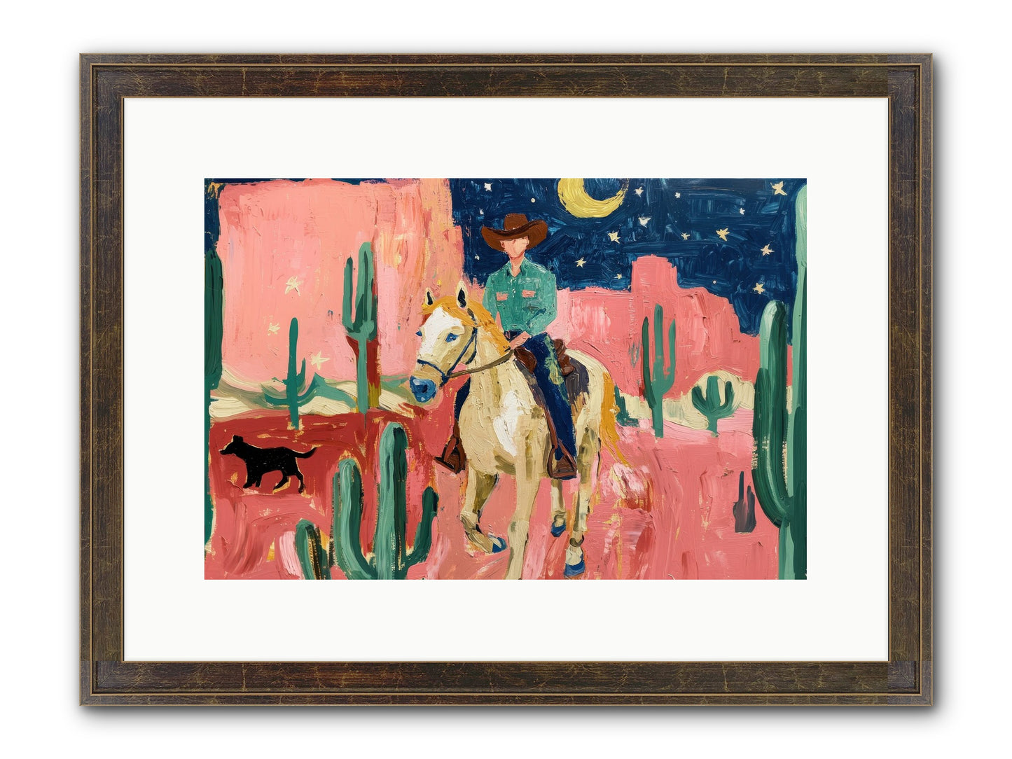 Last Roundup Framed Print - Slimwoods Black/Gold 15x10
