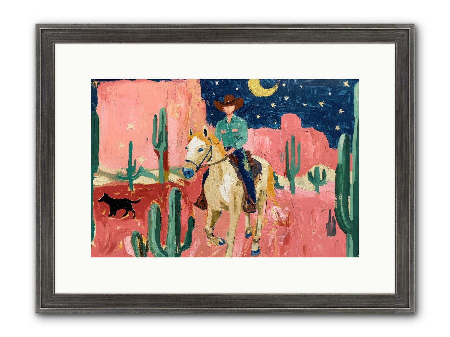 Last Roundup Framed Print - Slimwoods Black/Silver 15x10