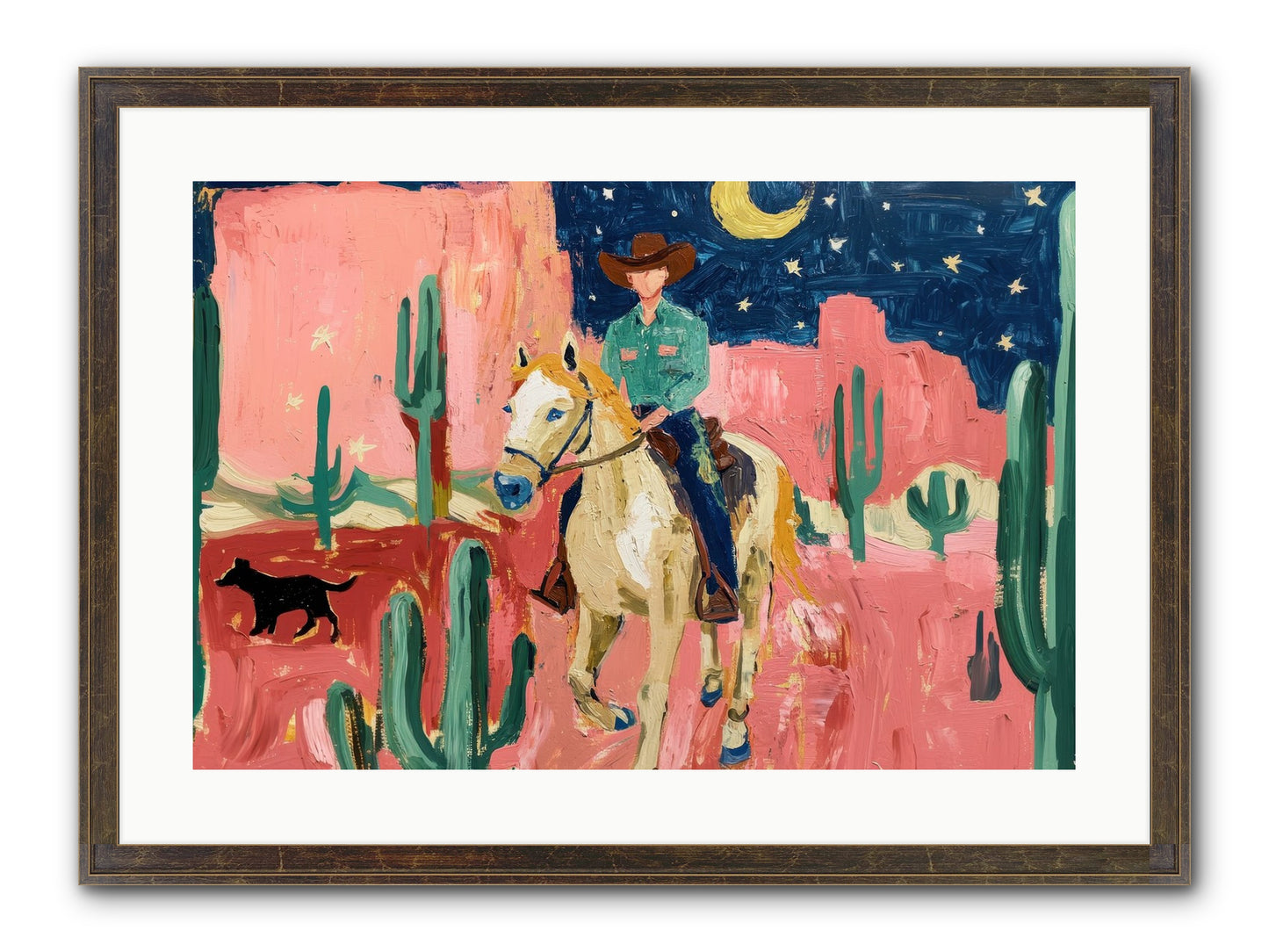 Last Roundup Framed Print - Slimwoods Black/Gold 24x16