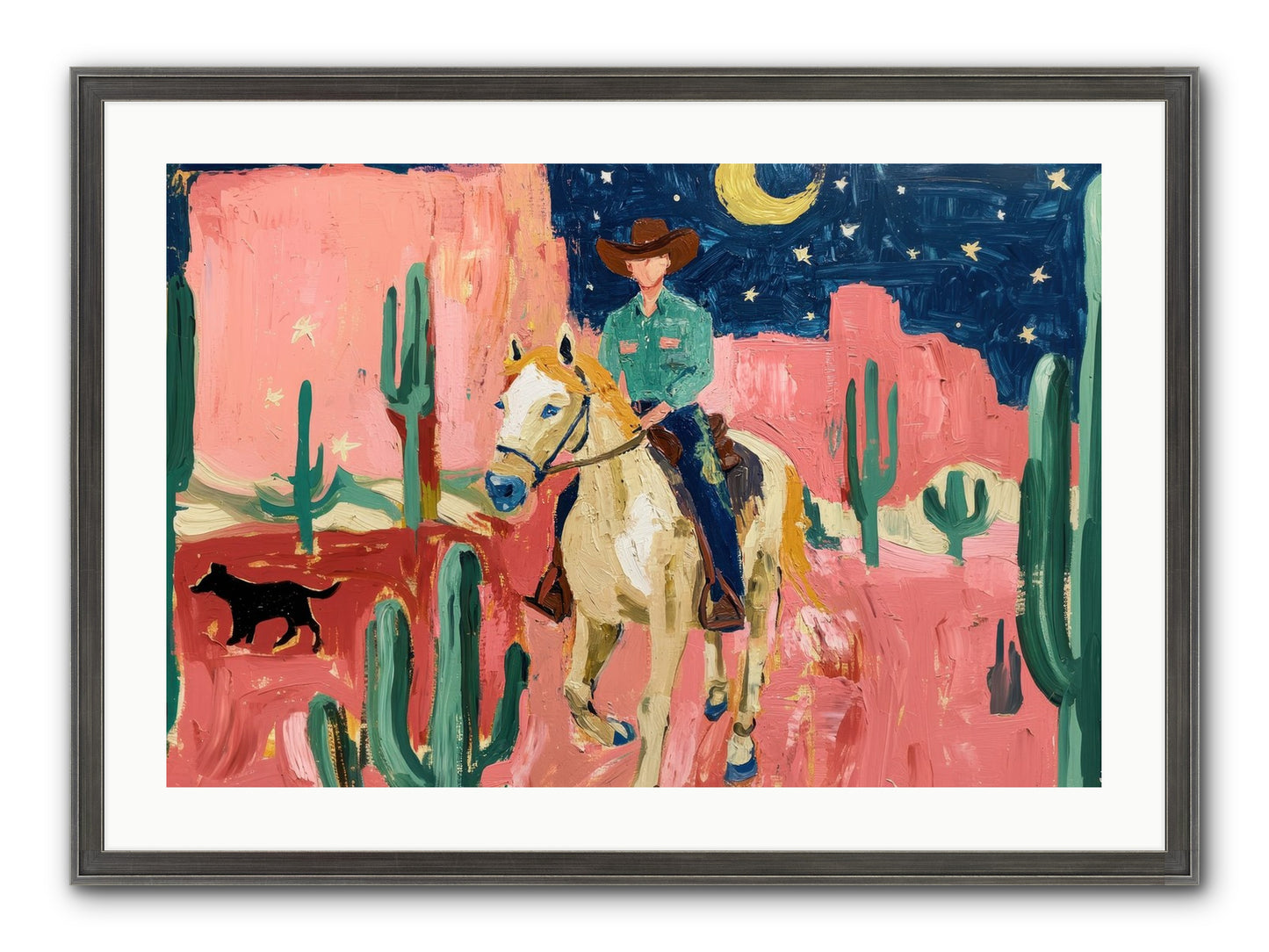 Last Roundup Framed Print - Slimwoods Black/Silver 30x20