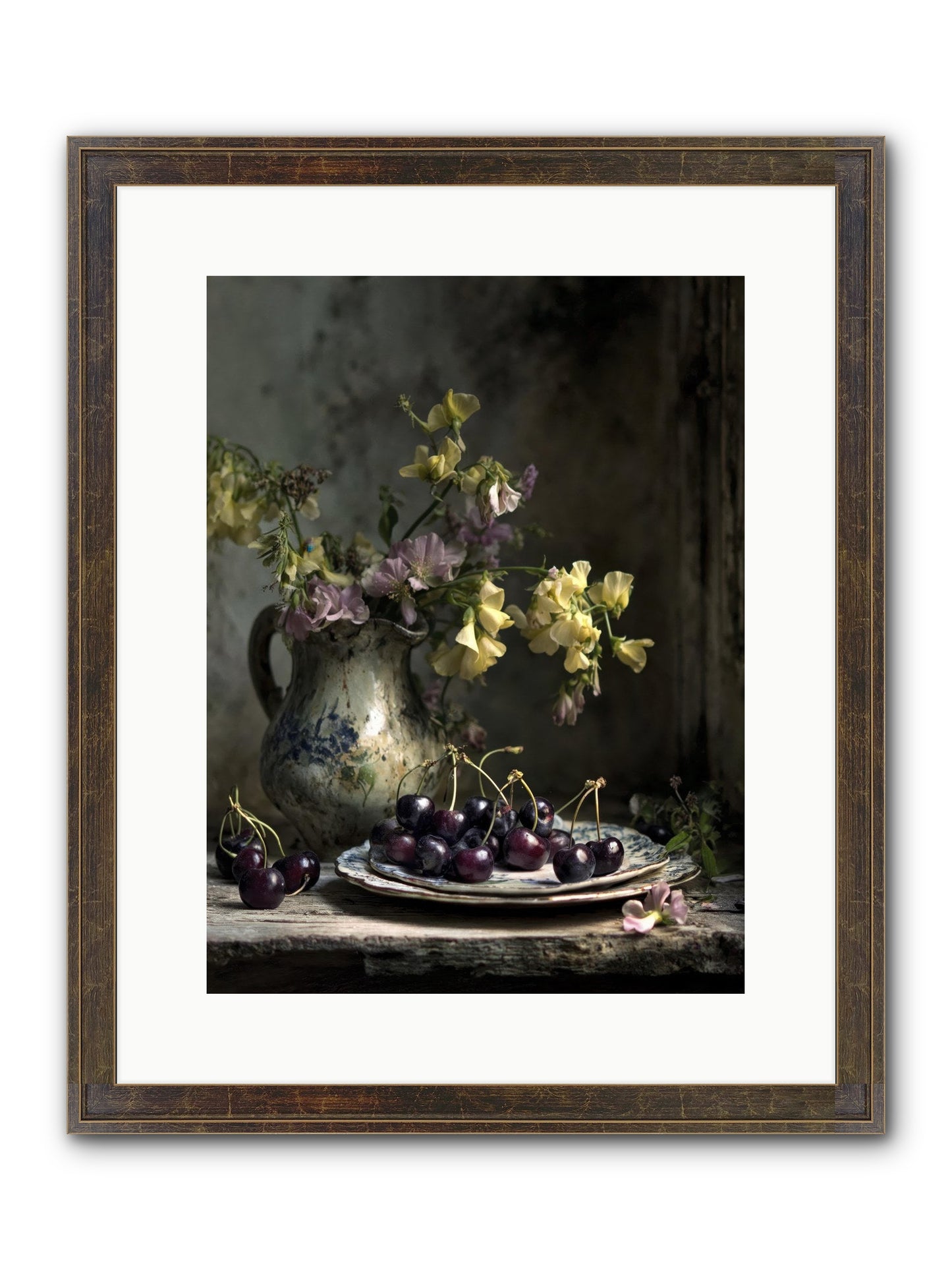 Lately Framed Print - Slimwoods Black/Gold 12x16