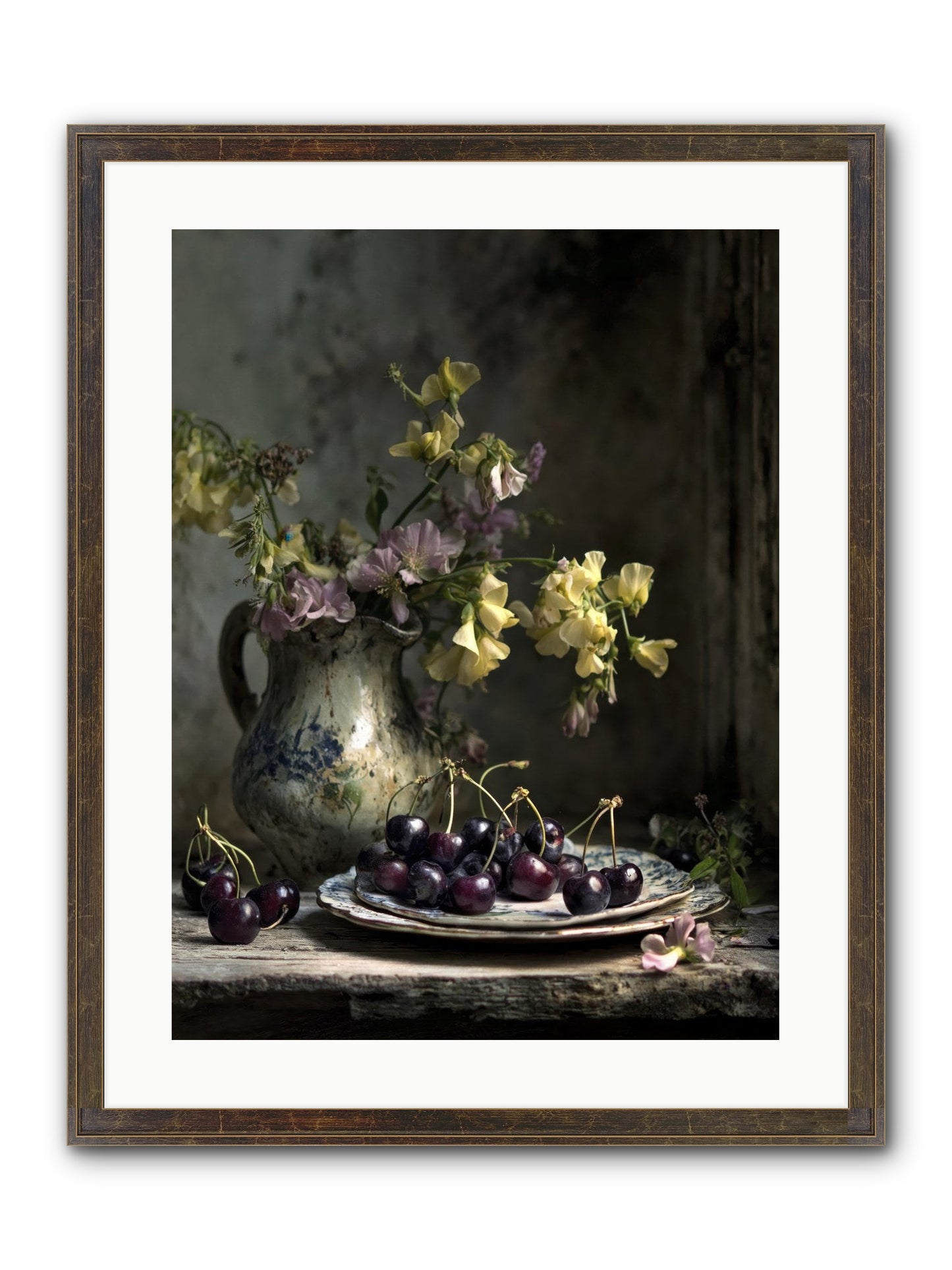 Lately Framed Print - Slimwoods Black/Gold 18x24