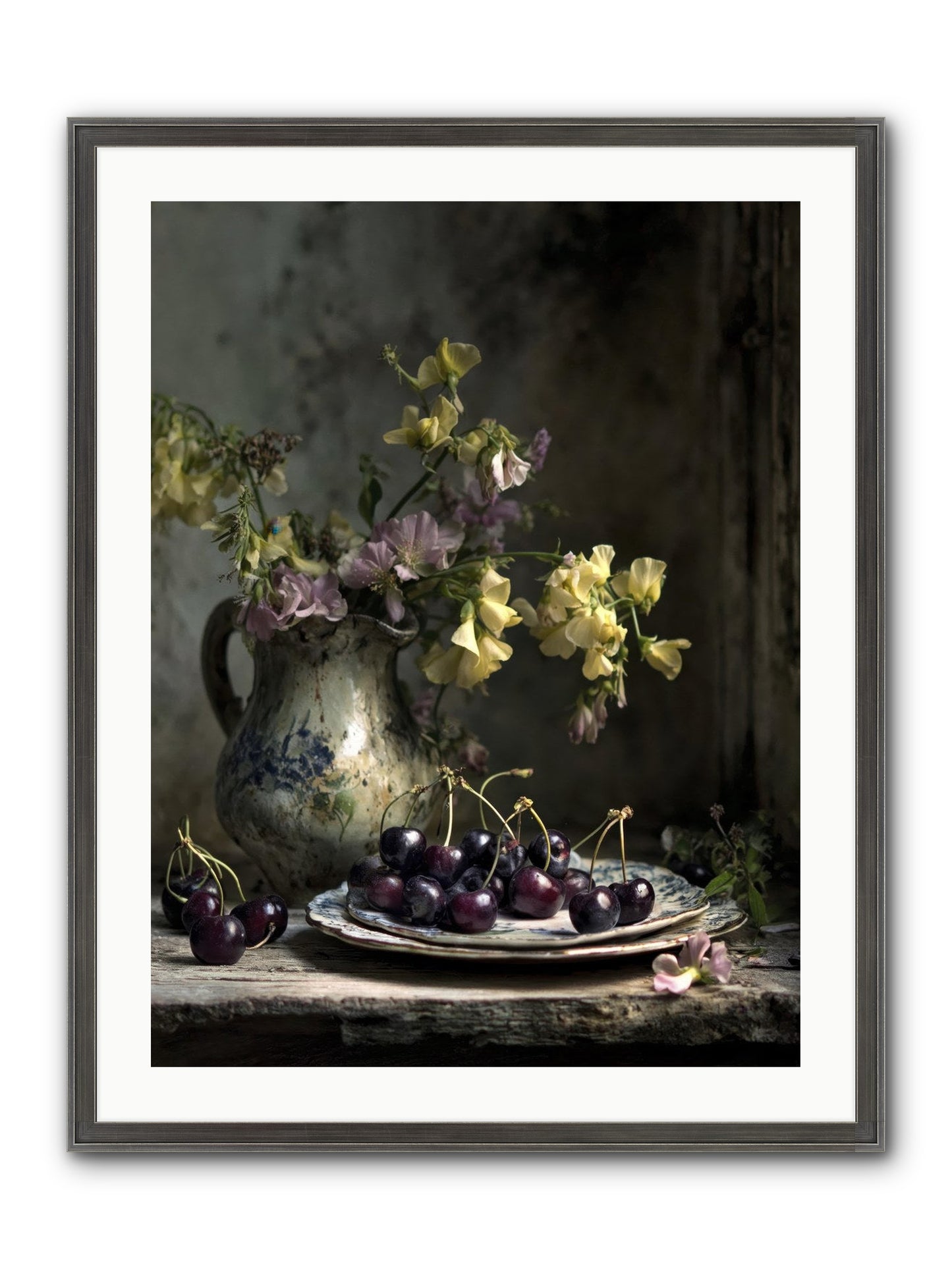 Lately Framed Print - Slimwoods Black/Silver 24x32