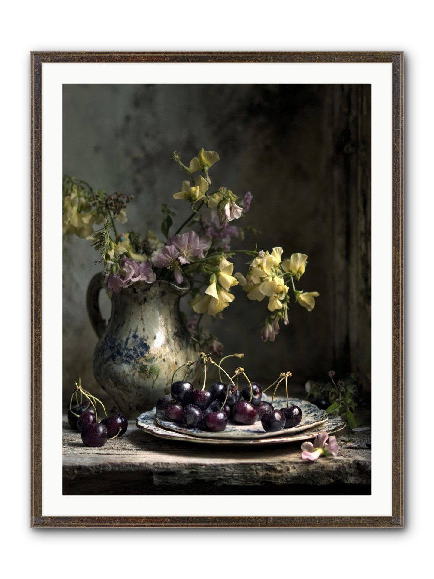 Lately Framed Print - Slimwoods Black/Gold 30x40