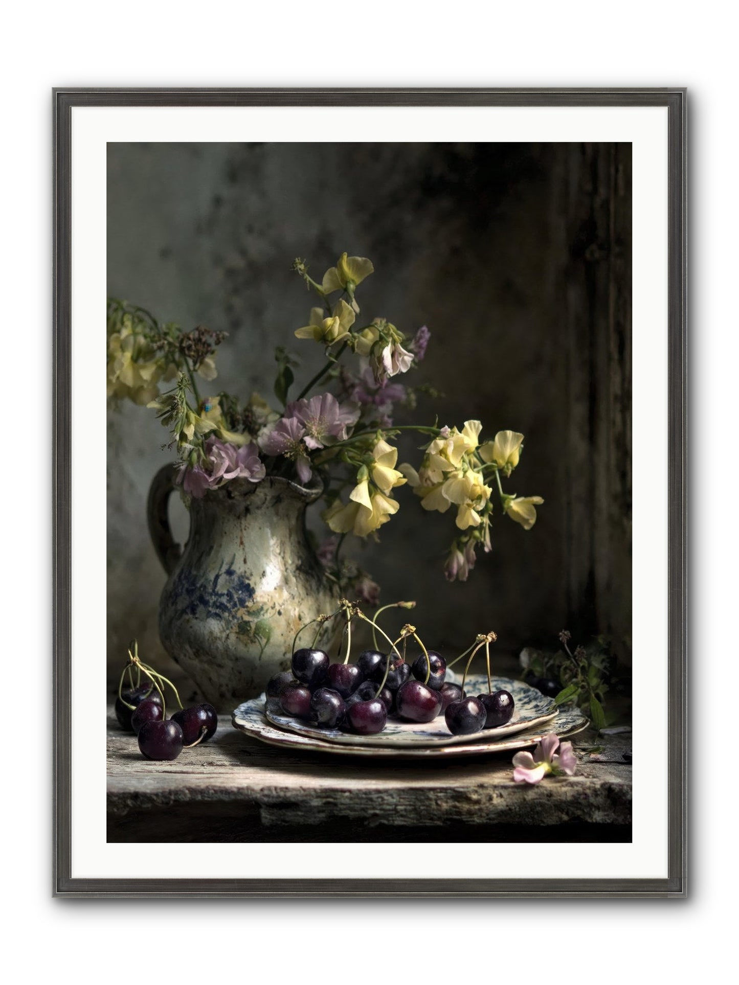 Lately Framed Print - Slimwoods Black/Silver 30x40