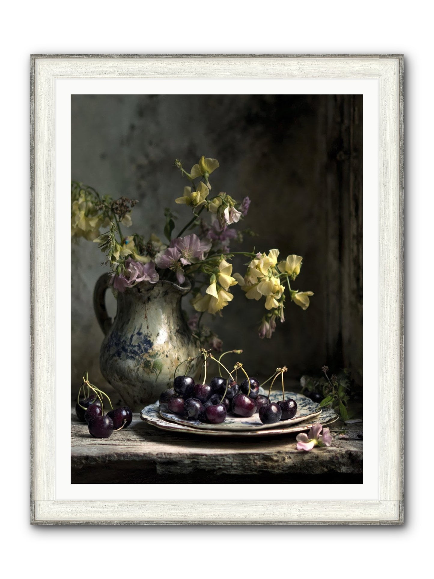 Lately Framed Print - Driftwood White 36x48