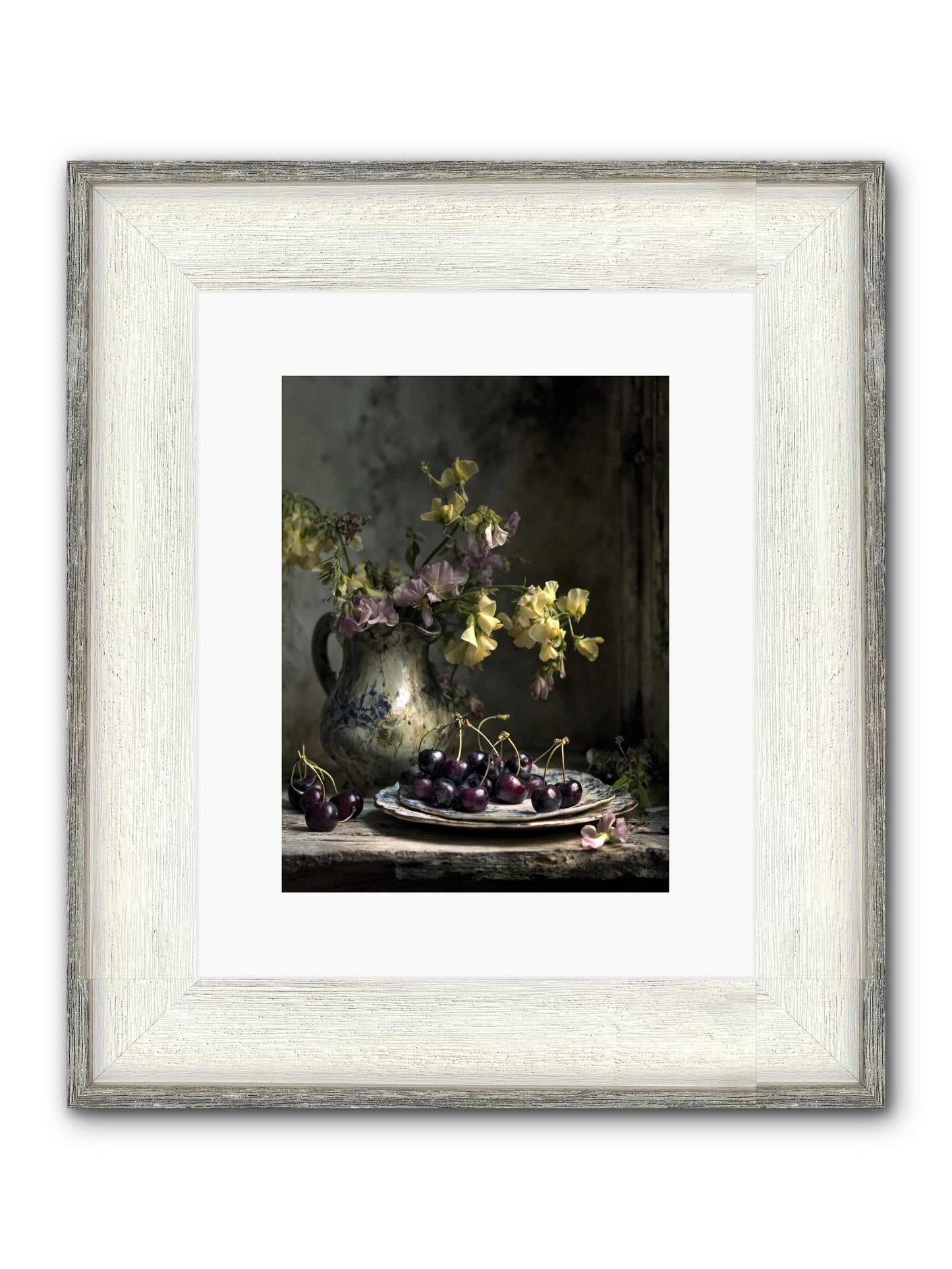 Lately Framed Print - Driftwood White 9x12
