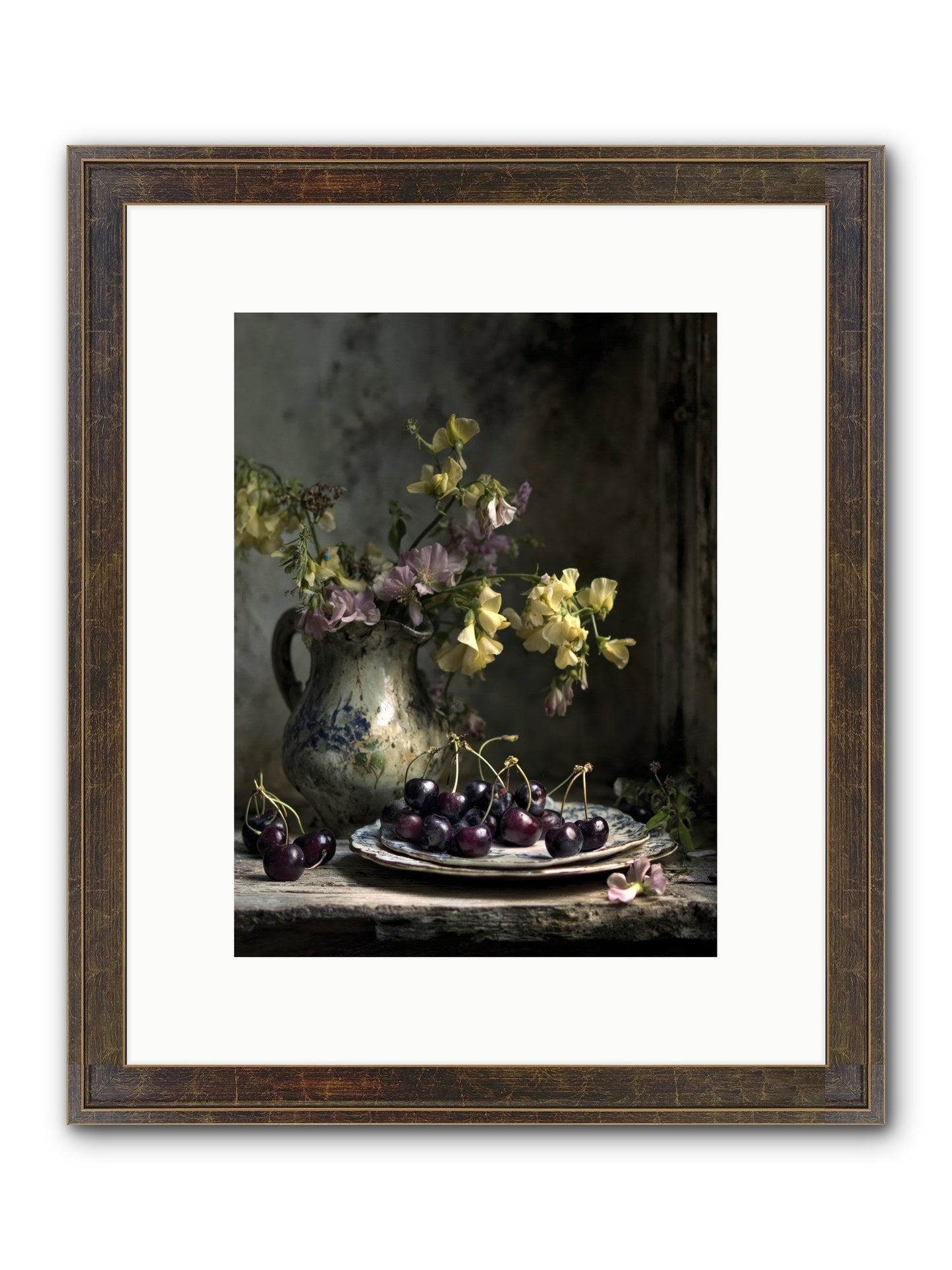 Lately Framed Print - Slimwoods Black/Gold 9x12