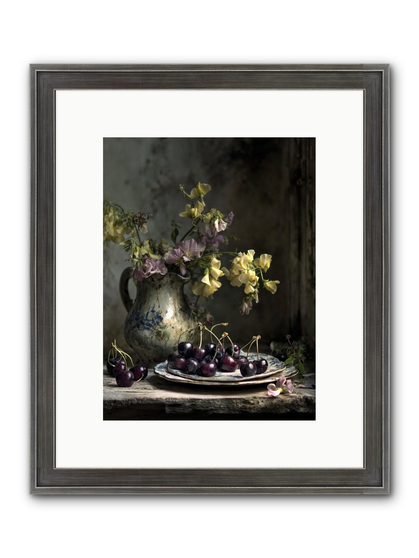 Lately Framed Print - Slimwoods Black/Silver 9x12