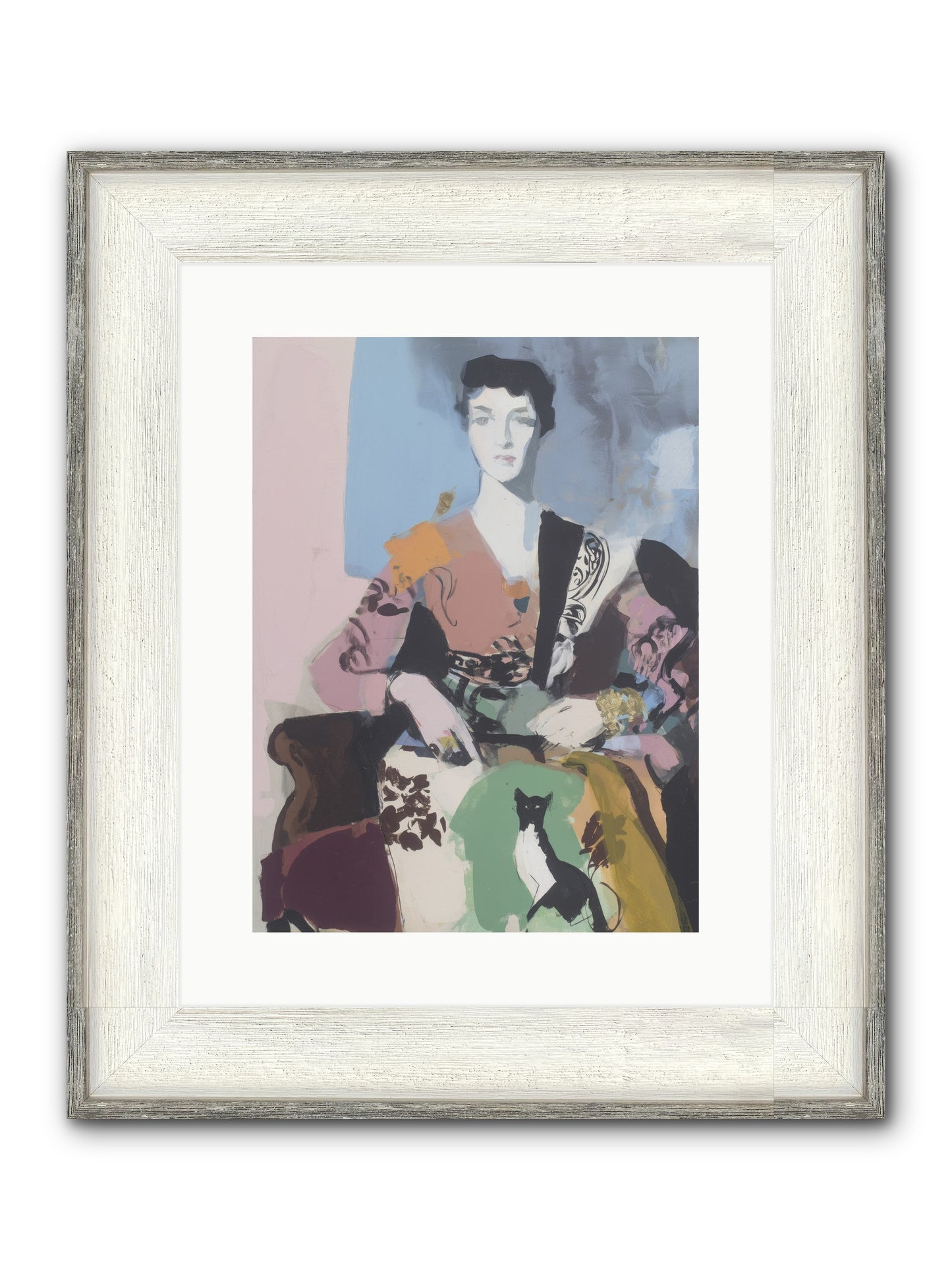 Laurel’s Whisper Framed Print - Driftwood White 12x16