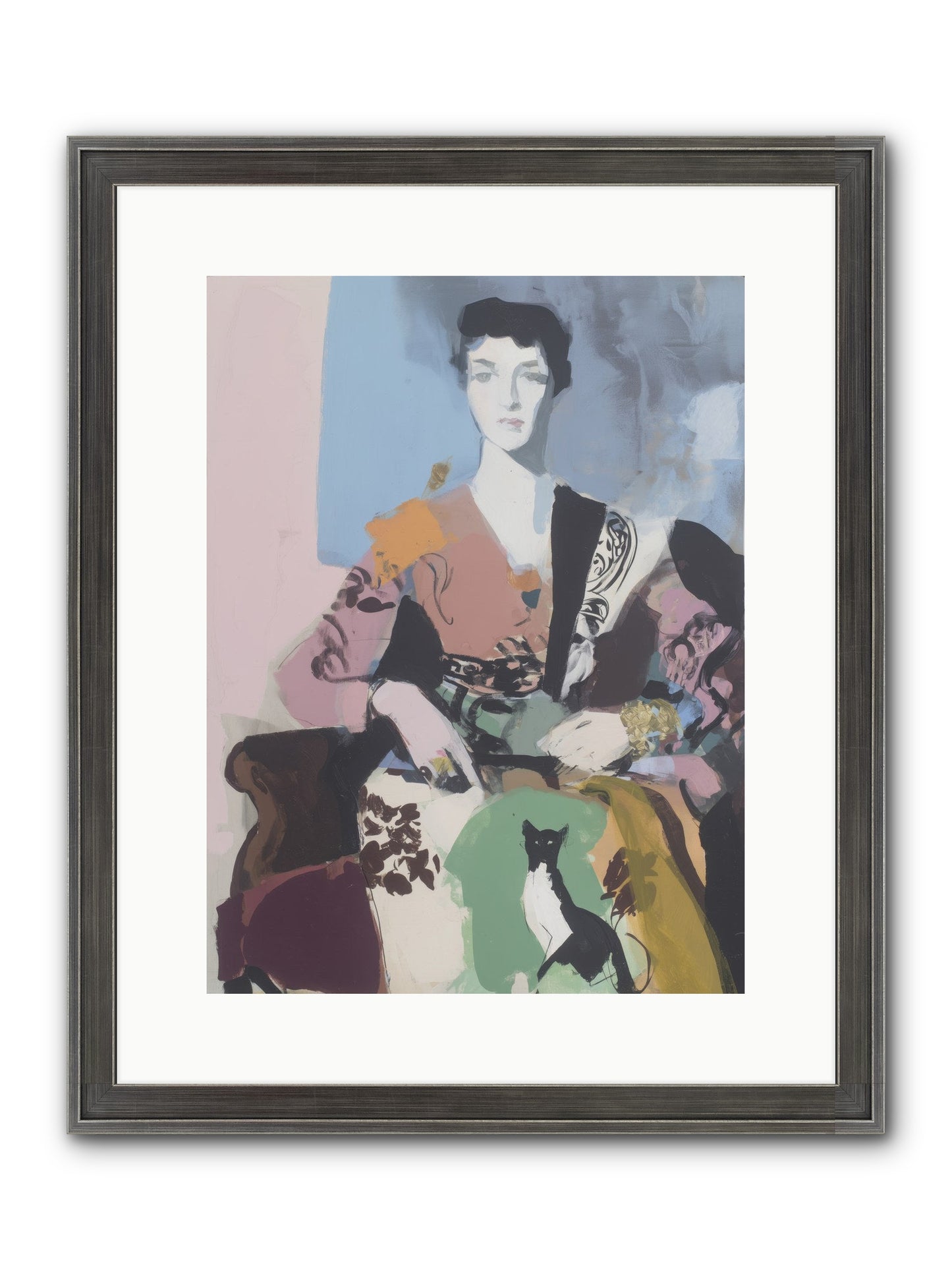 Laurel’s Whisper Framed Print - Slimwoods Black/Silver 12x16