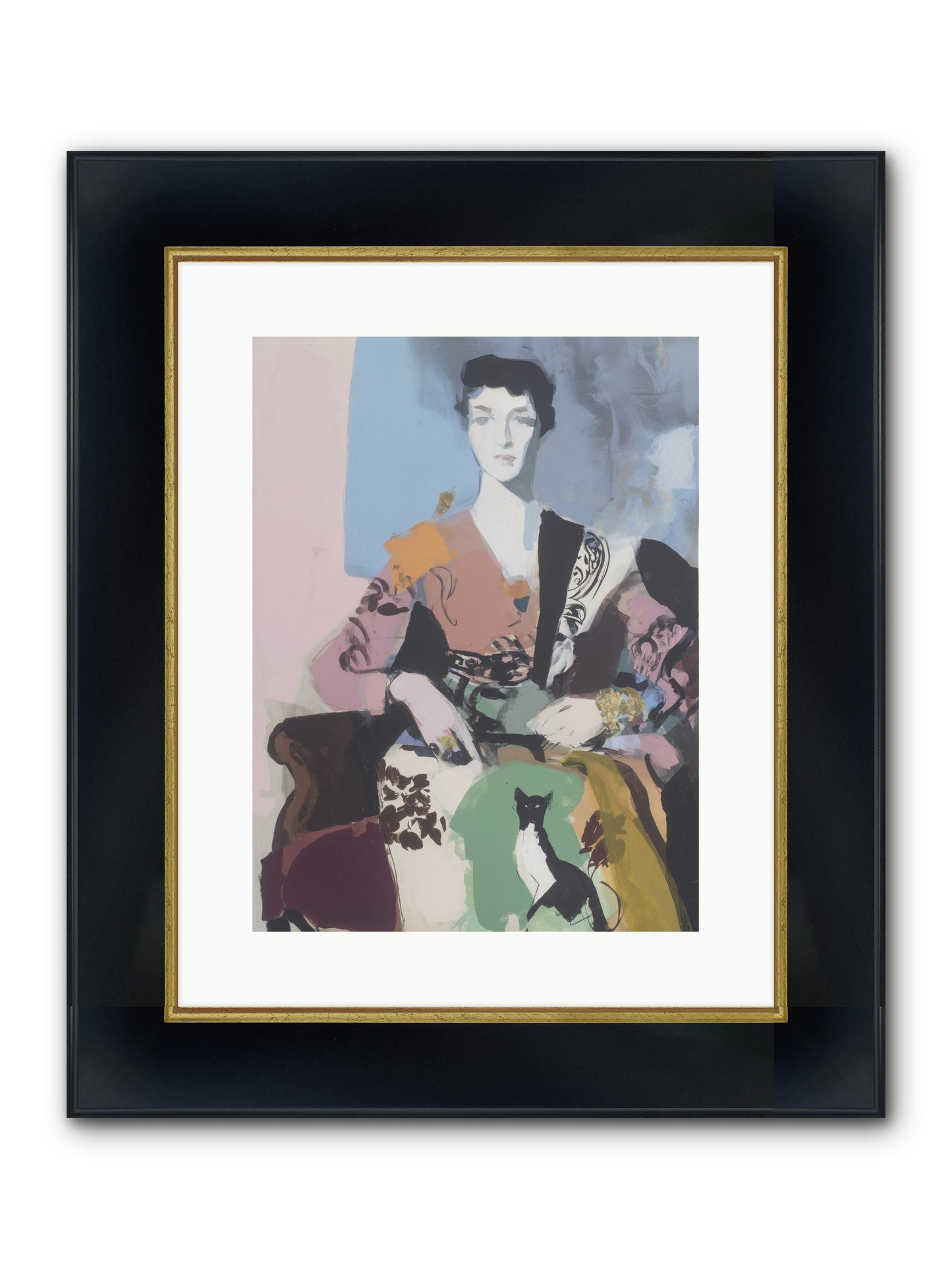 Laurel’s Whisper Framed Print - Wide Black w/Gold 12x16